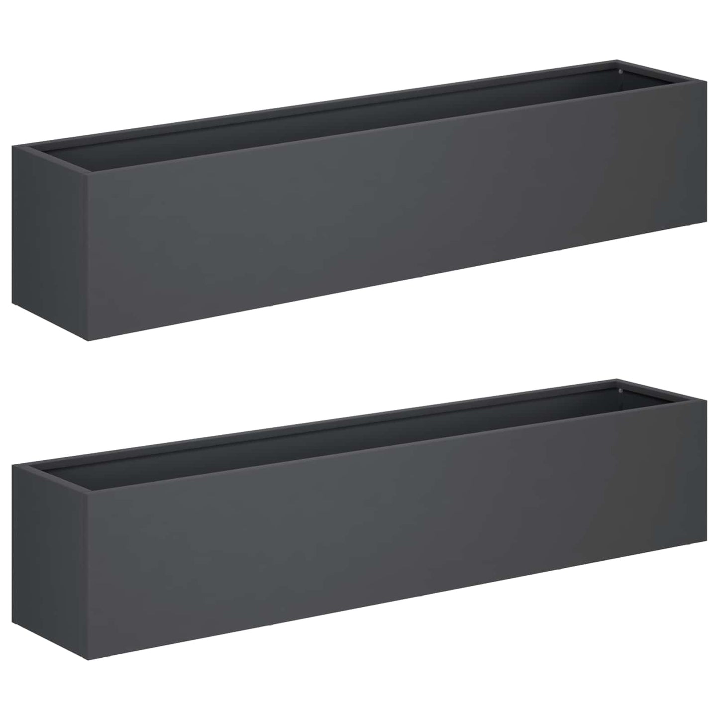 Kerti cserép 2 db Antracitszürke 100 x 20 x 20 cm