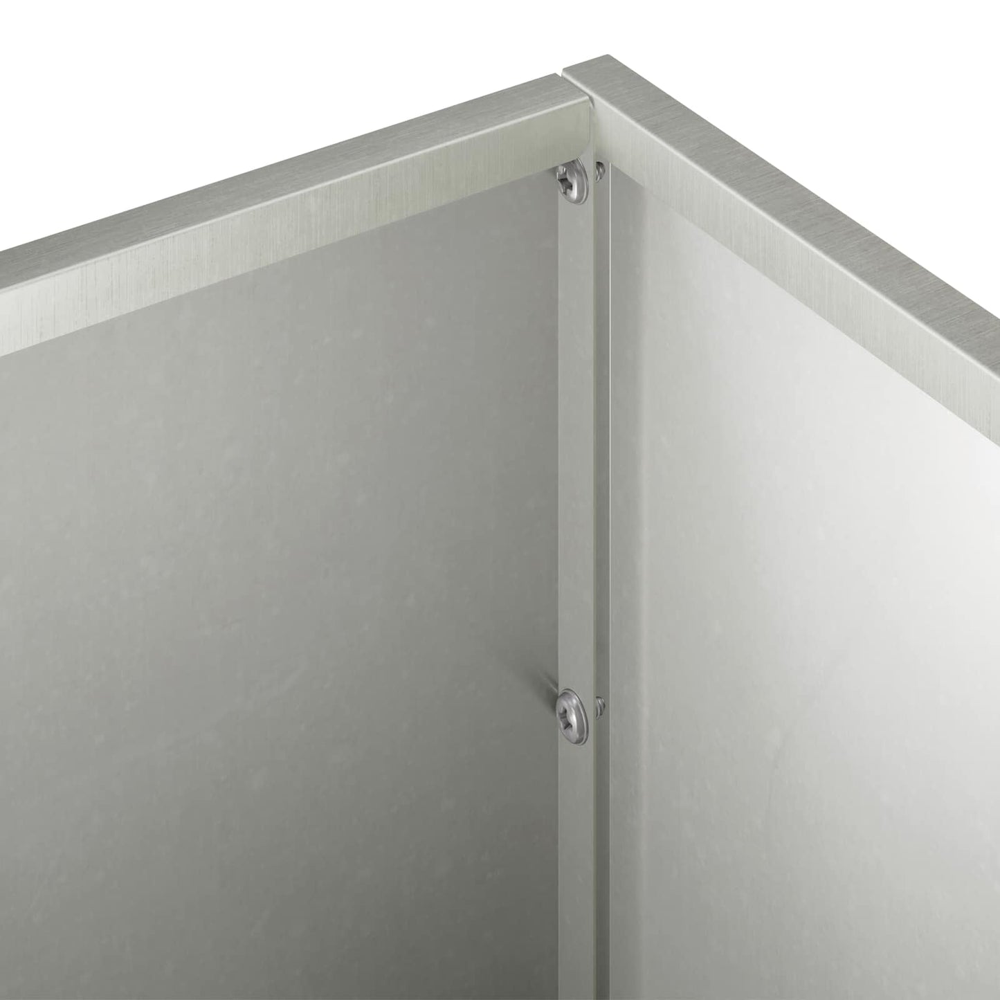 Kerti cserép 2 db Ezüst 100 x 20 x 20 cm Rozsdamentes Acél