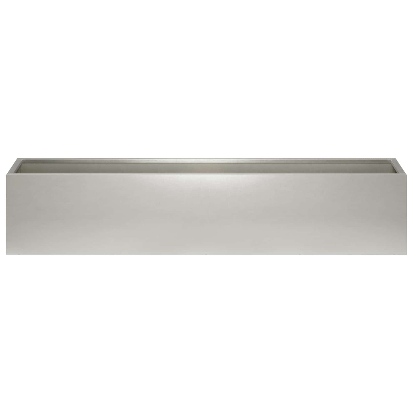 Kerti cserép 2 db Ezüst 100 x 20 x 20 cm Rozsdamentes Acél