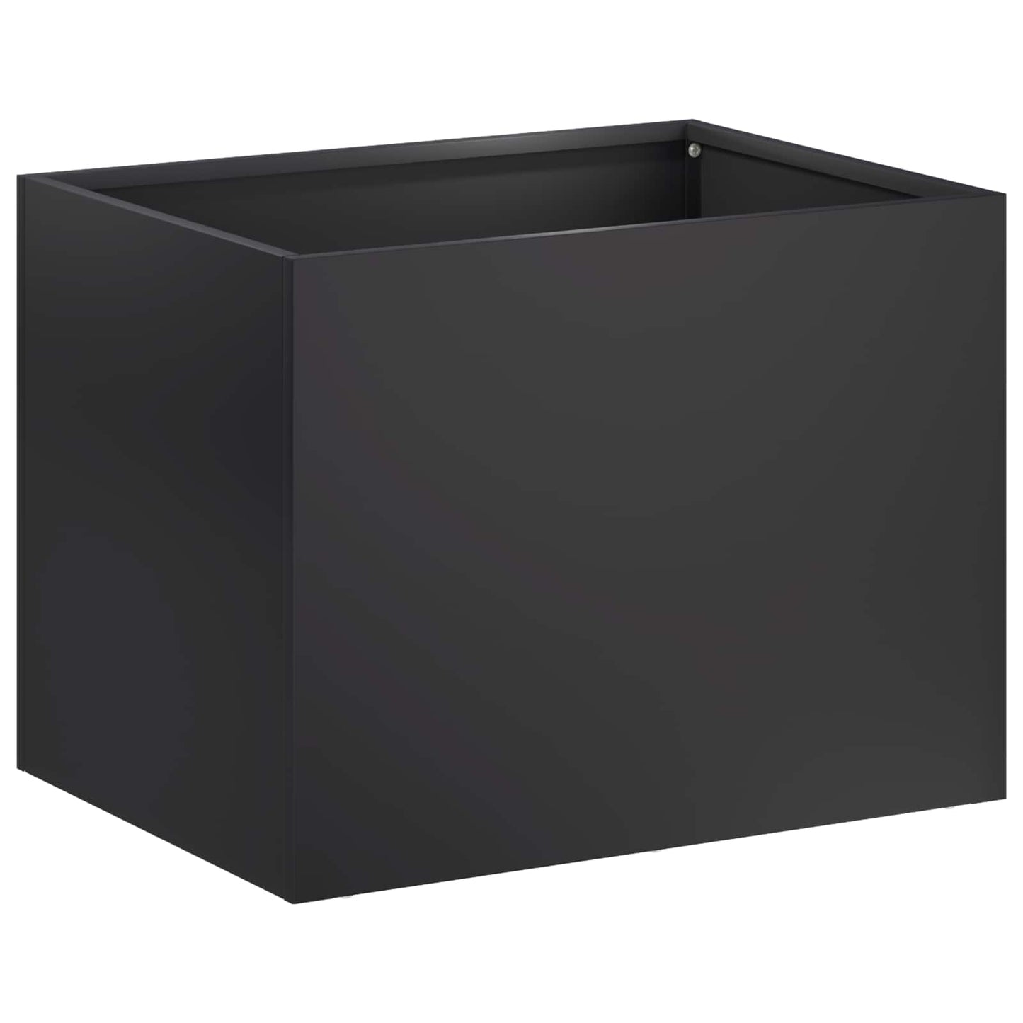 Kerti cserép 2 db Fekete 40 x 30 x 30 cm Hidegen hengerelt acél