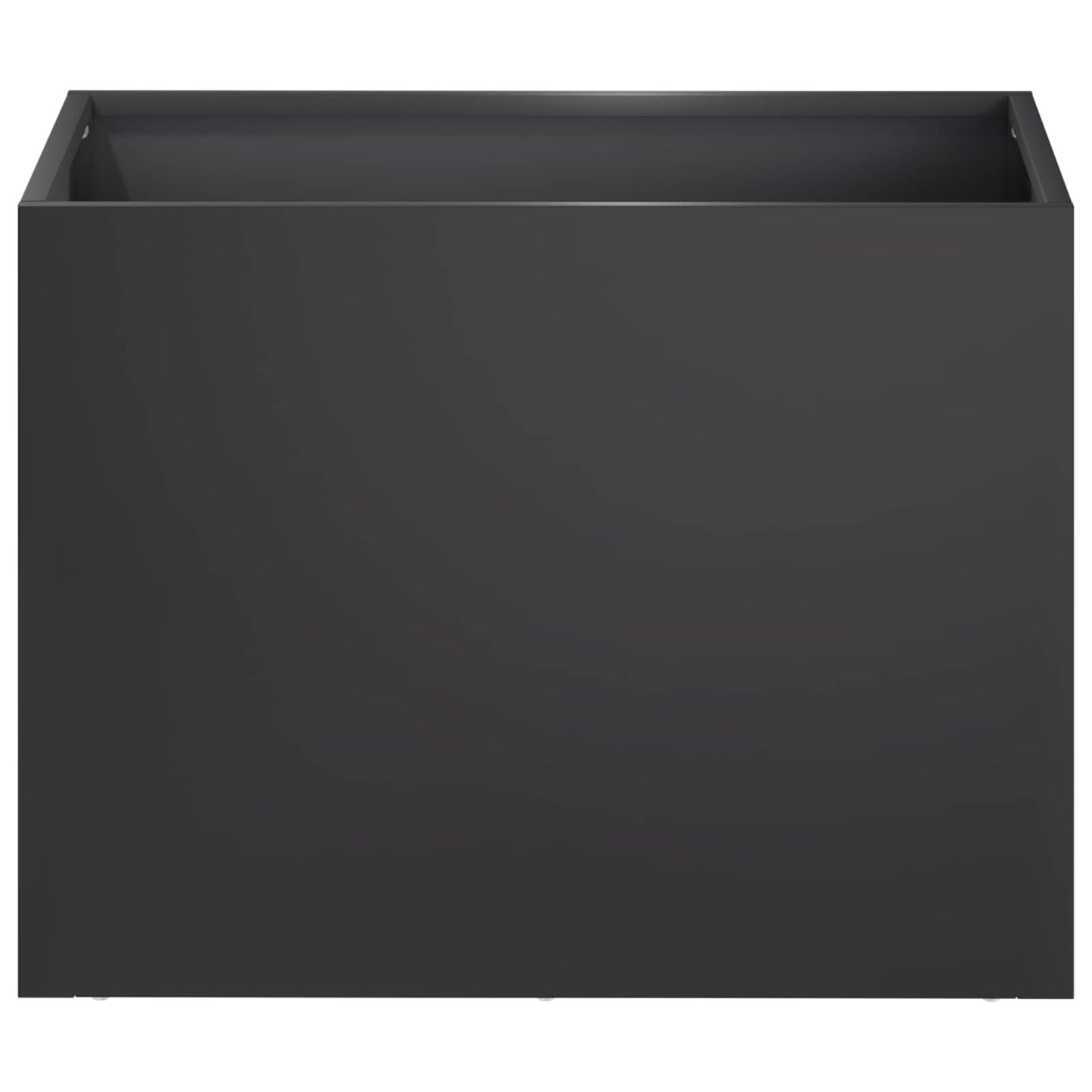 Kerti cserép 2 db Fekete 40 x 30 x 30 cm Hidegen hengerelt acél