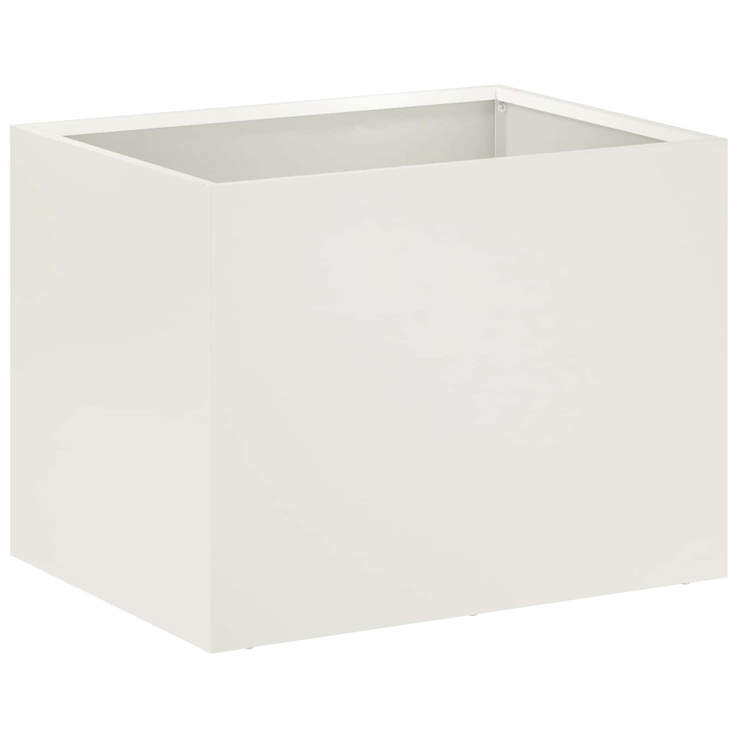 Kerti cserép 2 db Fehér 40 x 30 x 30 cm Hidegen hengerelt acél