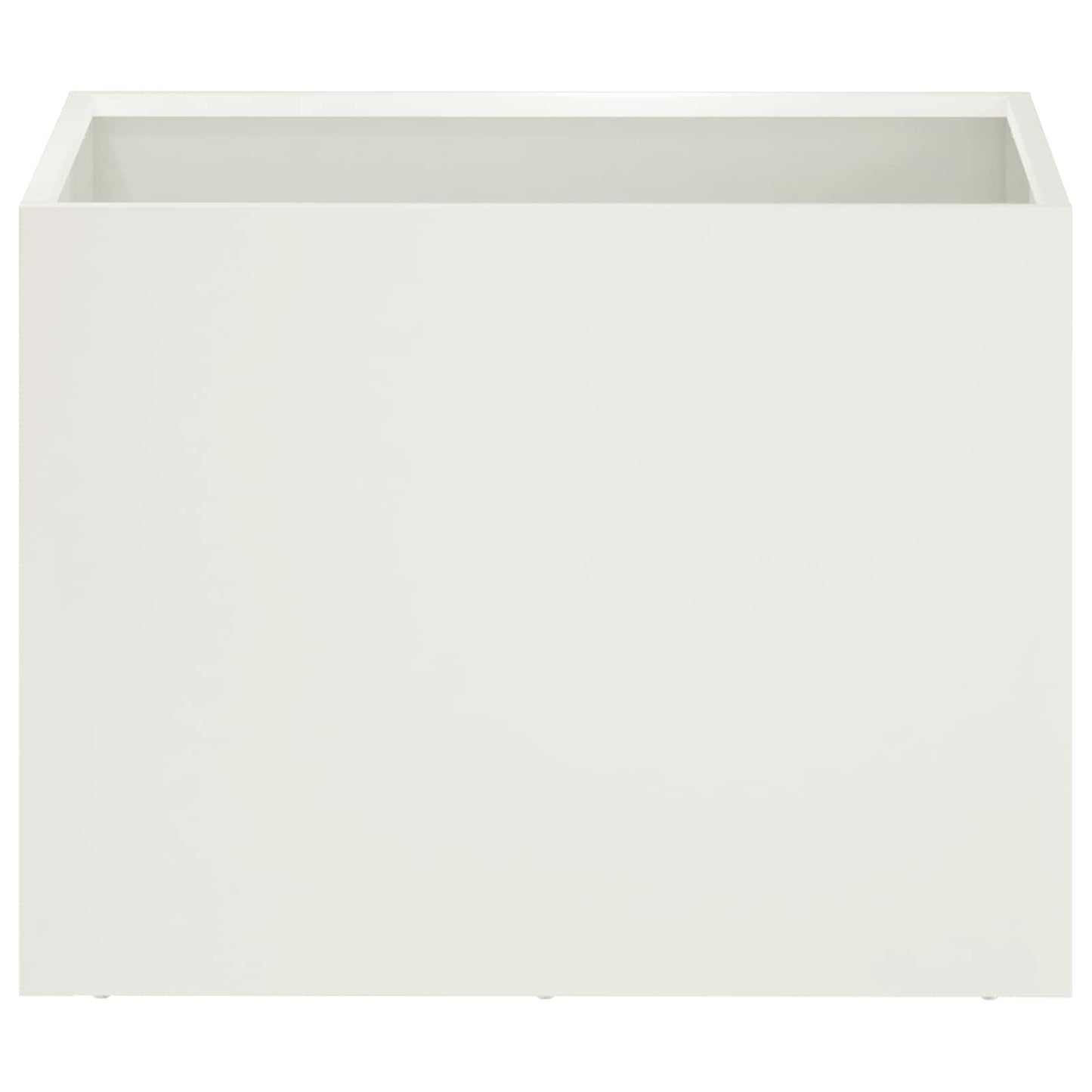 Kerti cserép 2 db Fehér 40 x 30 x 30 cm Hidegen hengerelt acél