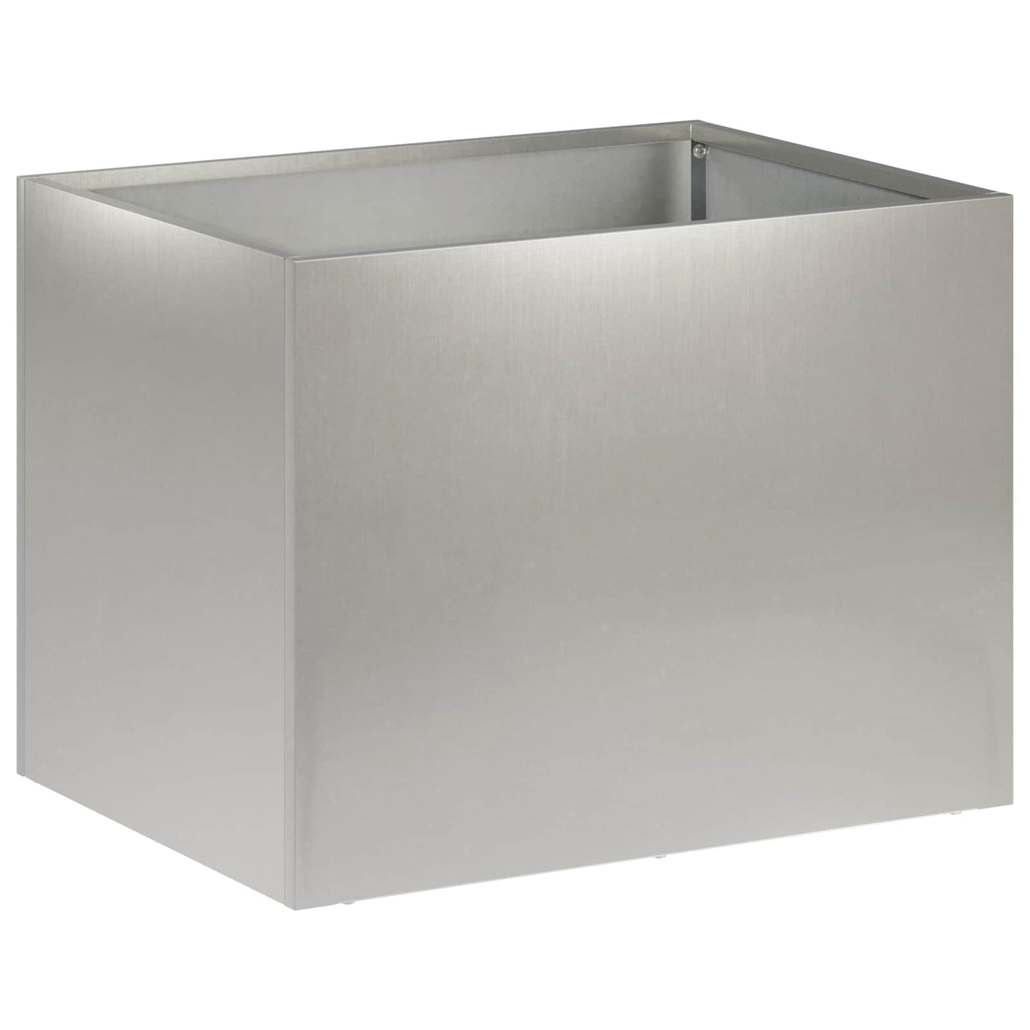Kerti cserép 2 db Ezüst 40 x 30 x 30 cm Rozsdamentes Acél