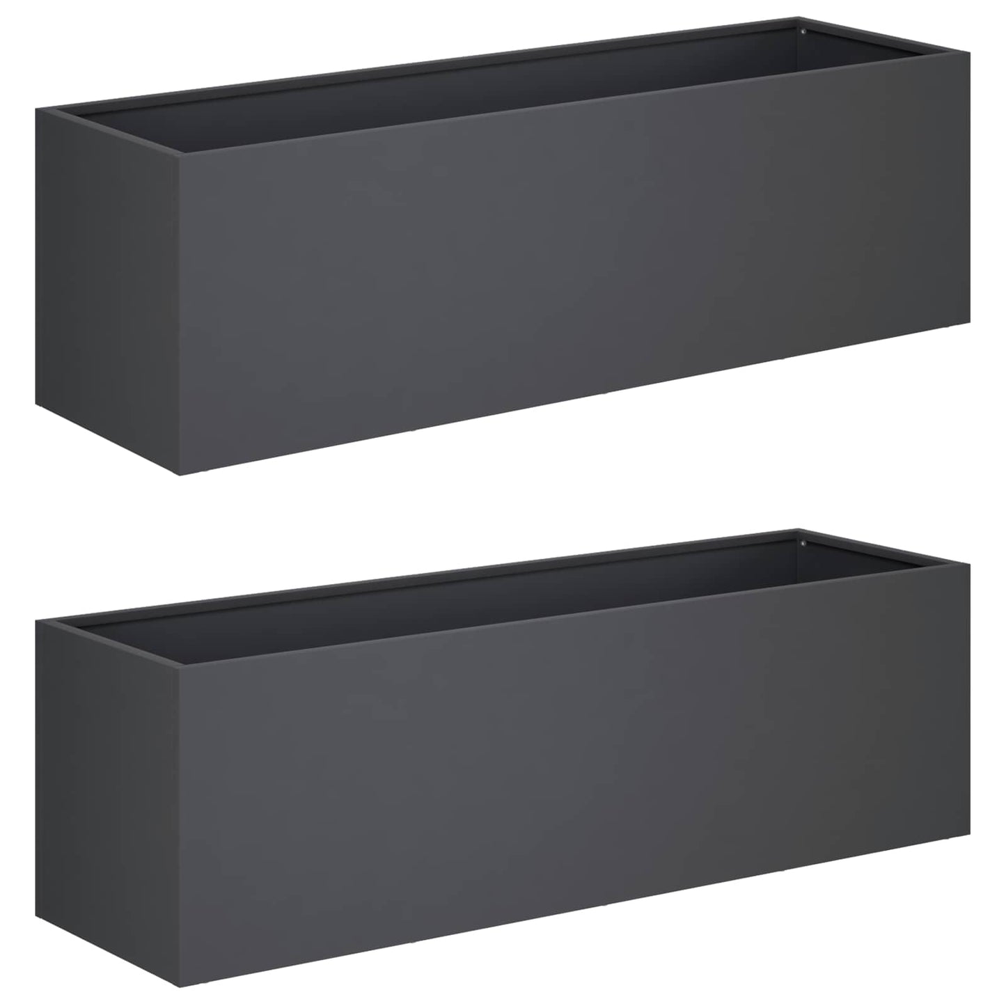 Kerti cserép 2 db Antracitszürke 80 x 30 x 30 cm