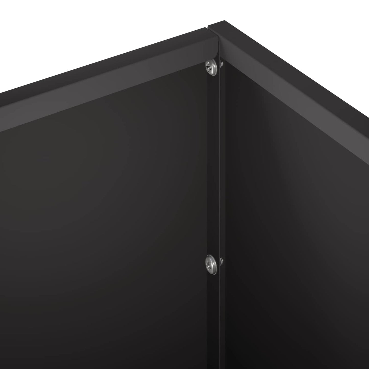Kerti cserép Fekete 100 x 30 x 30 cm Hidegen hengerelt acél