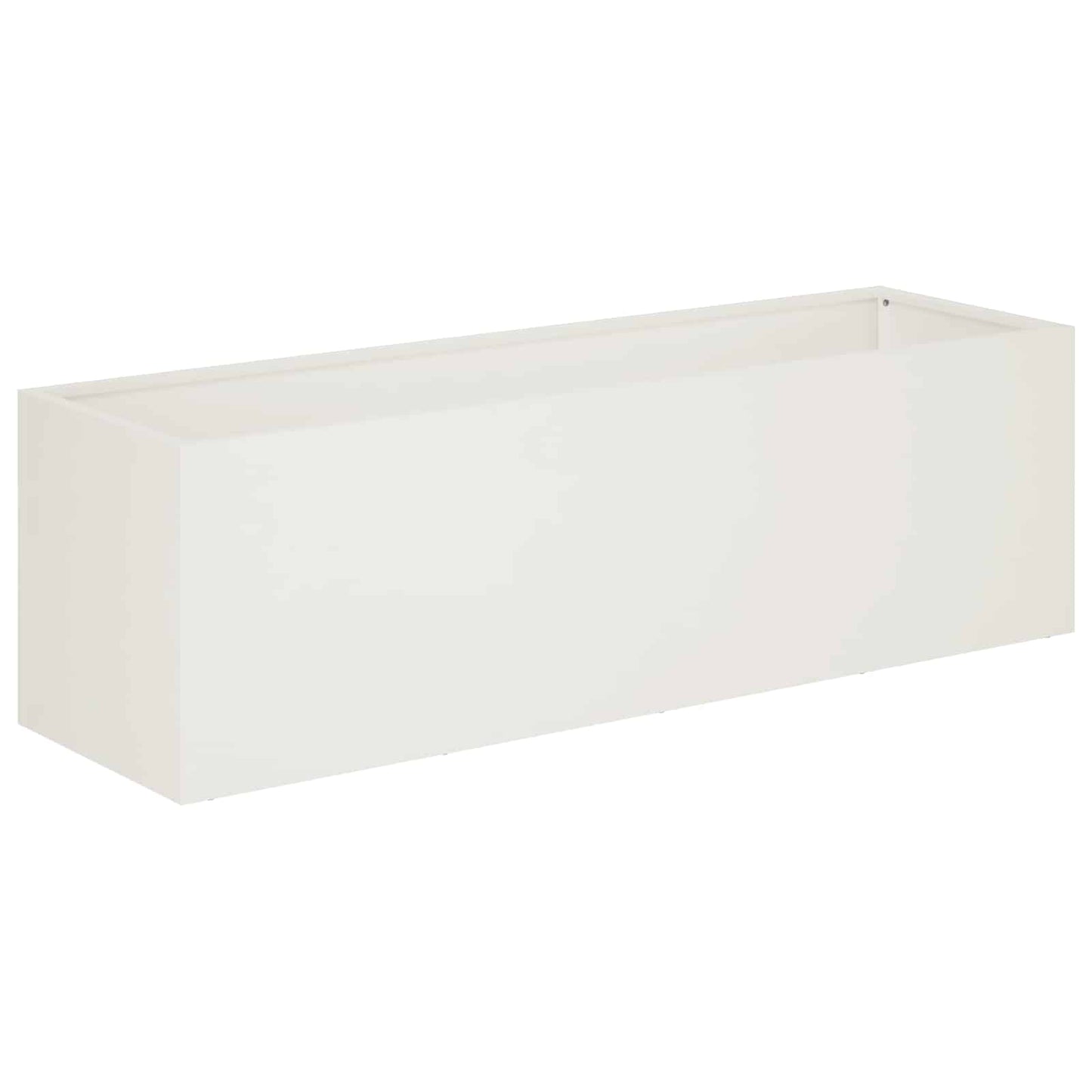Kerti cserép Fehér 100 x 30 x 30 cm Hidegen hengerelt acél