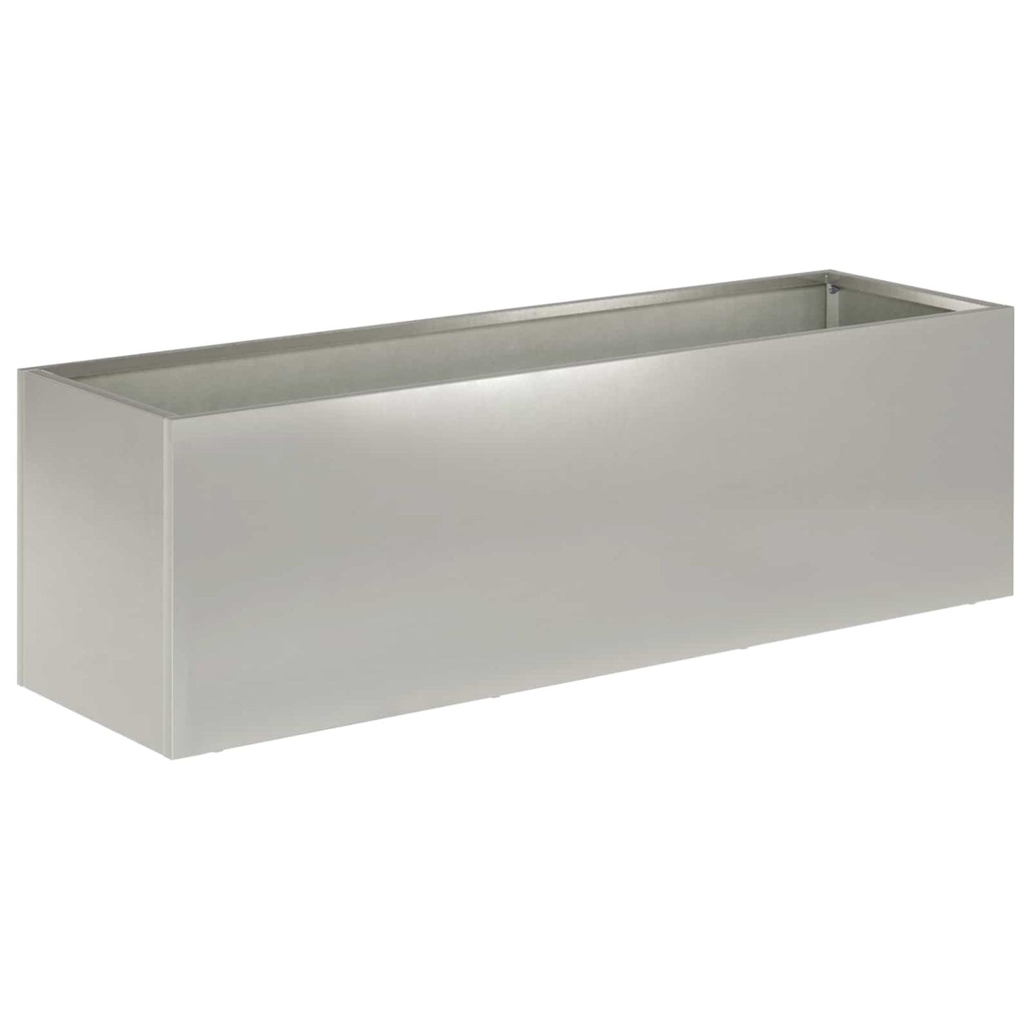 Kerti cserép 2 db Ezüst 100 x 30 x 30 cm Rozsdamentes Acél