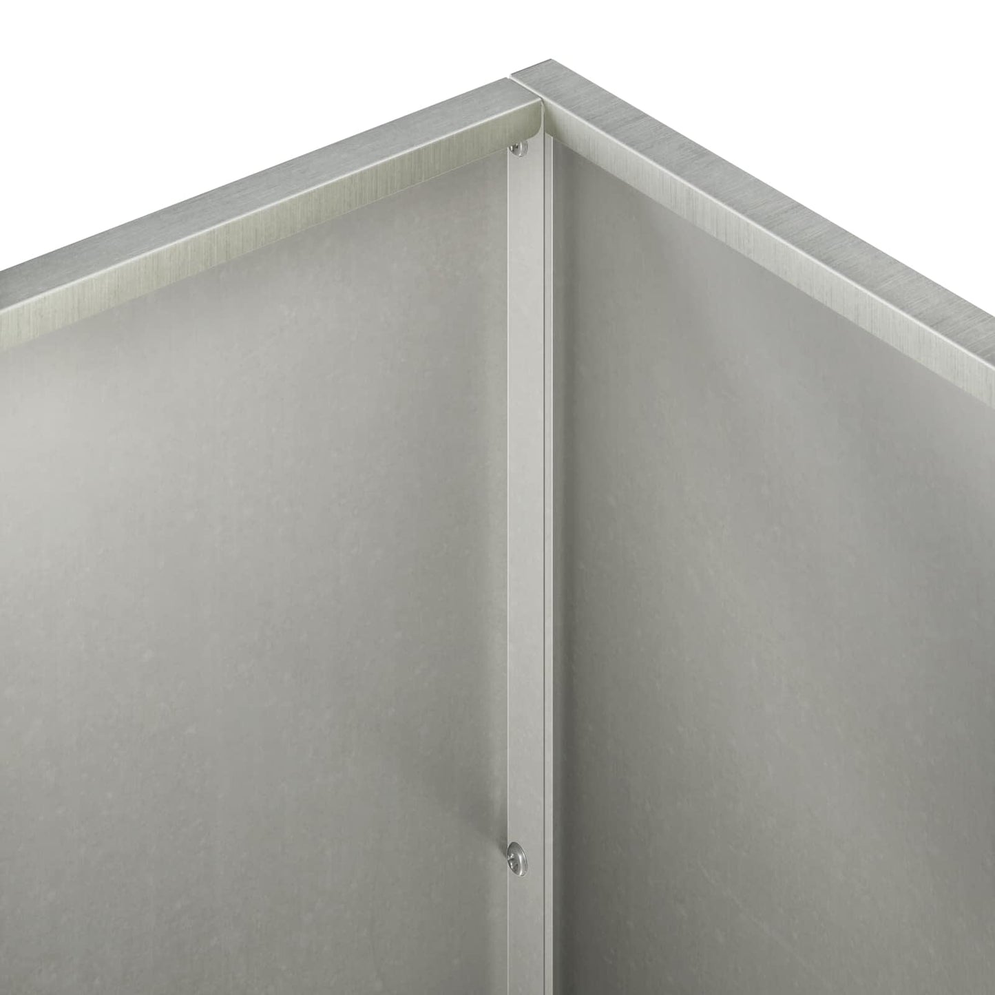 Kerti cserép 2 db Ezüst 100 x 40 x 40 cm Rozsdamentes Acél