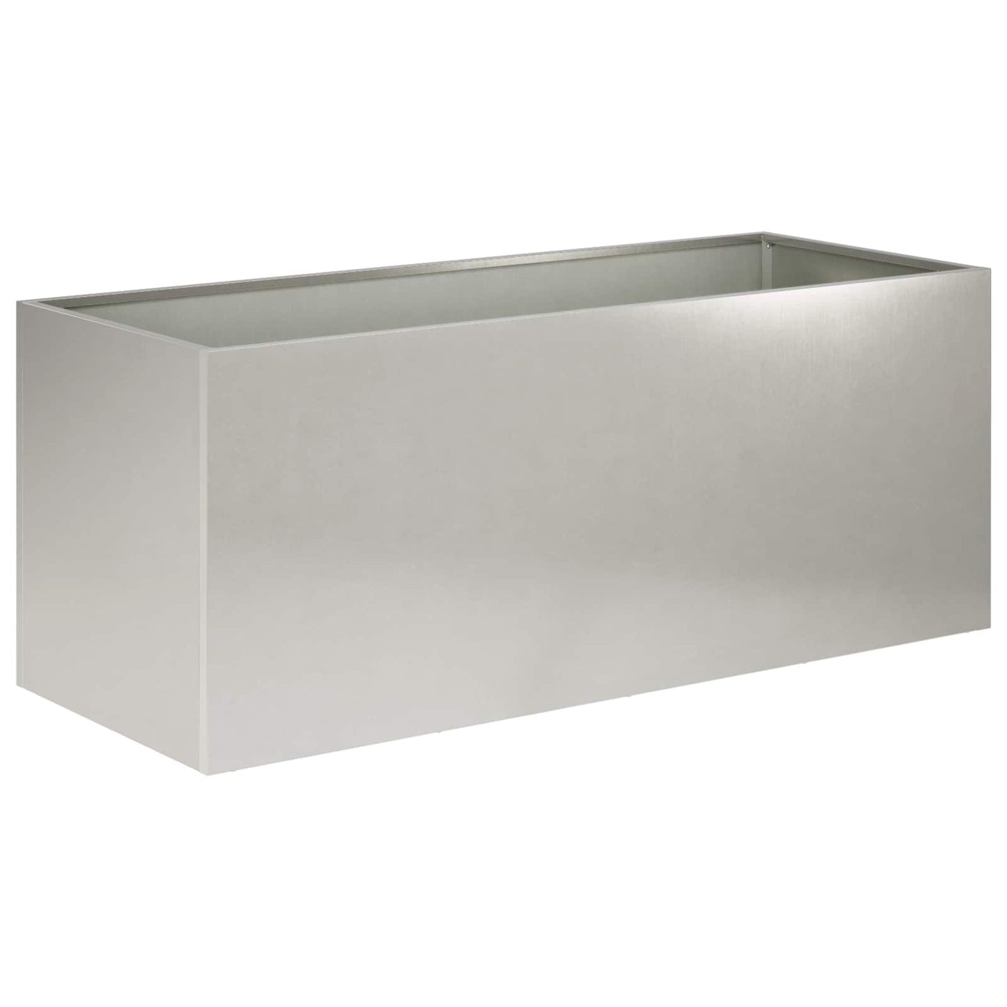 Kerti cserép 2 db Ezüst 100 x 40 x 40 cm Rozsdamentes Acél
