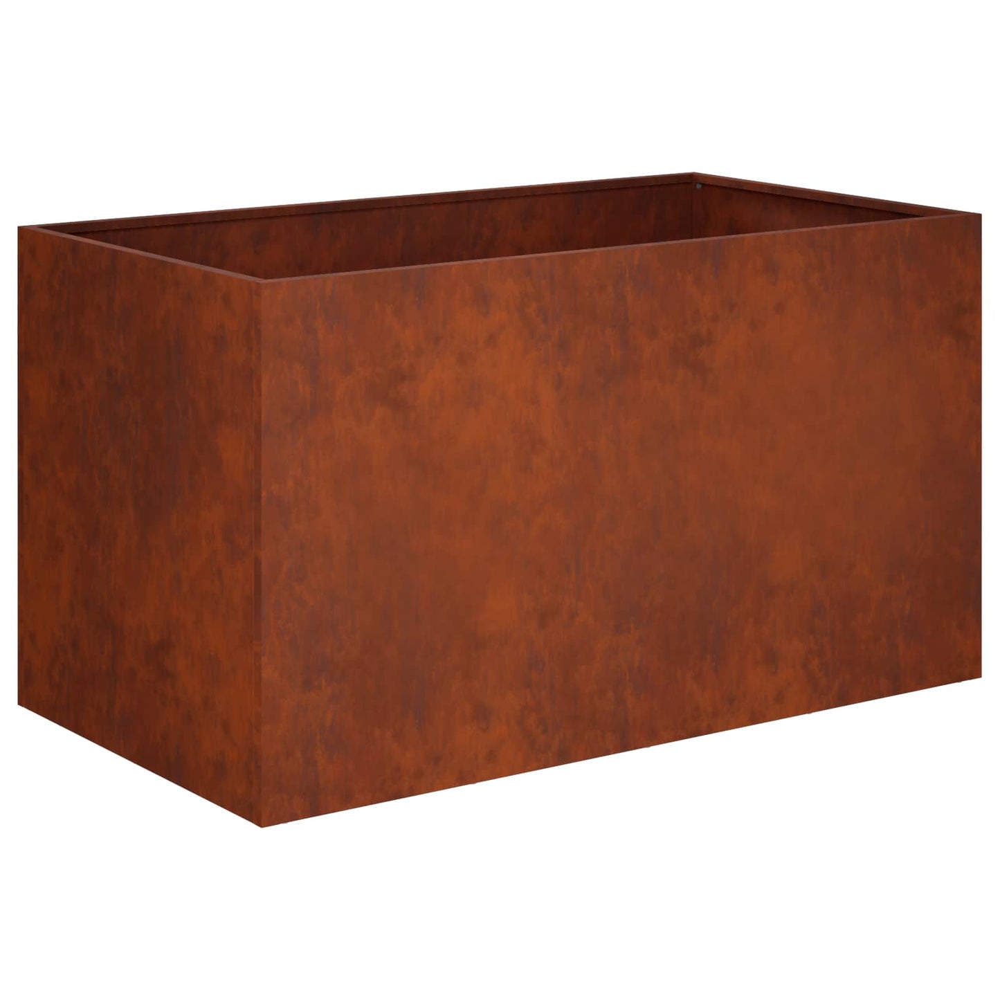 Kerti cserép 2 db Rozsdás 100 x 50 x 50 cm Időjárásálló Acél