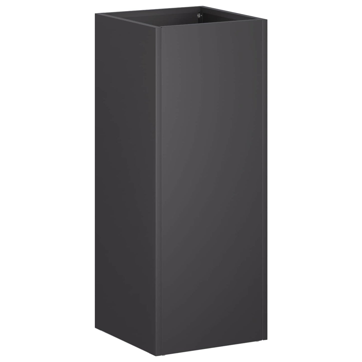 Kerti cserép 2 db Fekete 20 x 20 x 40 cm Hidegen hengerelt acél