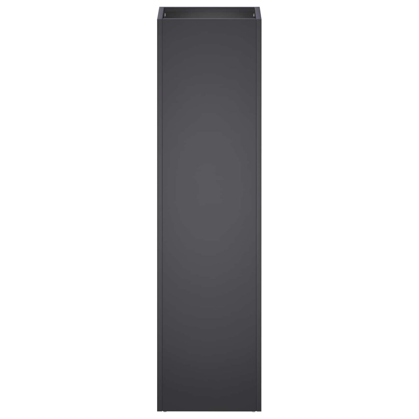 Kerti cserép 2 db Fekete 20 x 20 x 75 cm Hidegen hengerelt acél