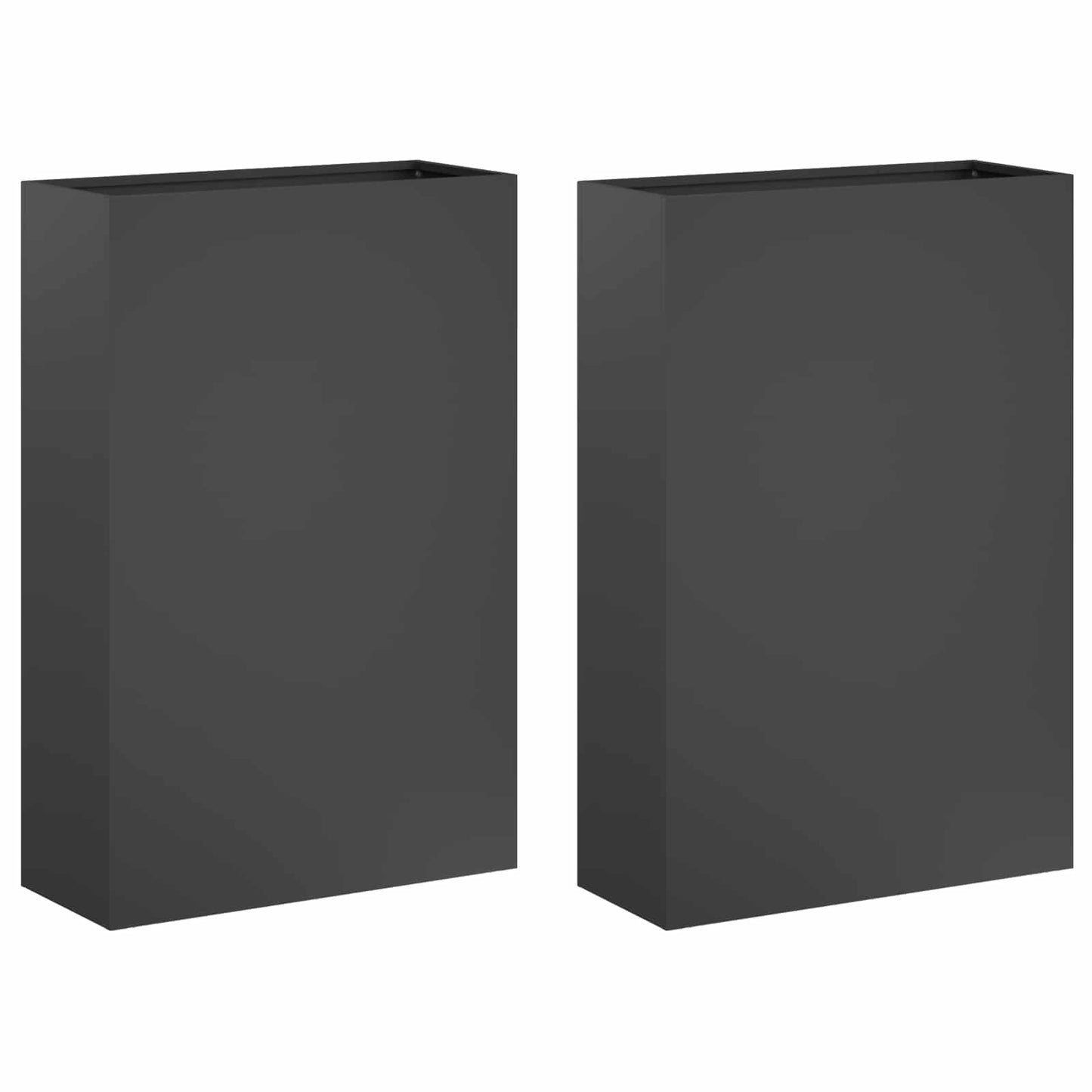 Kerti cserép 2 db Antracitszürke 40 x 20 x 75 cm