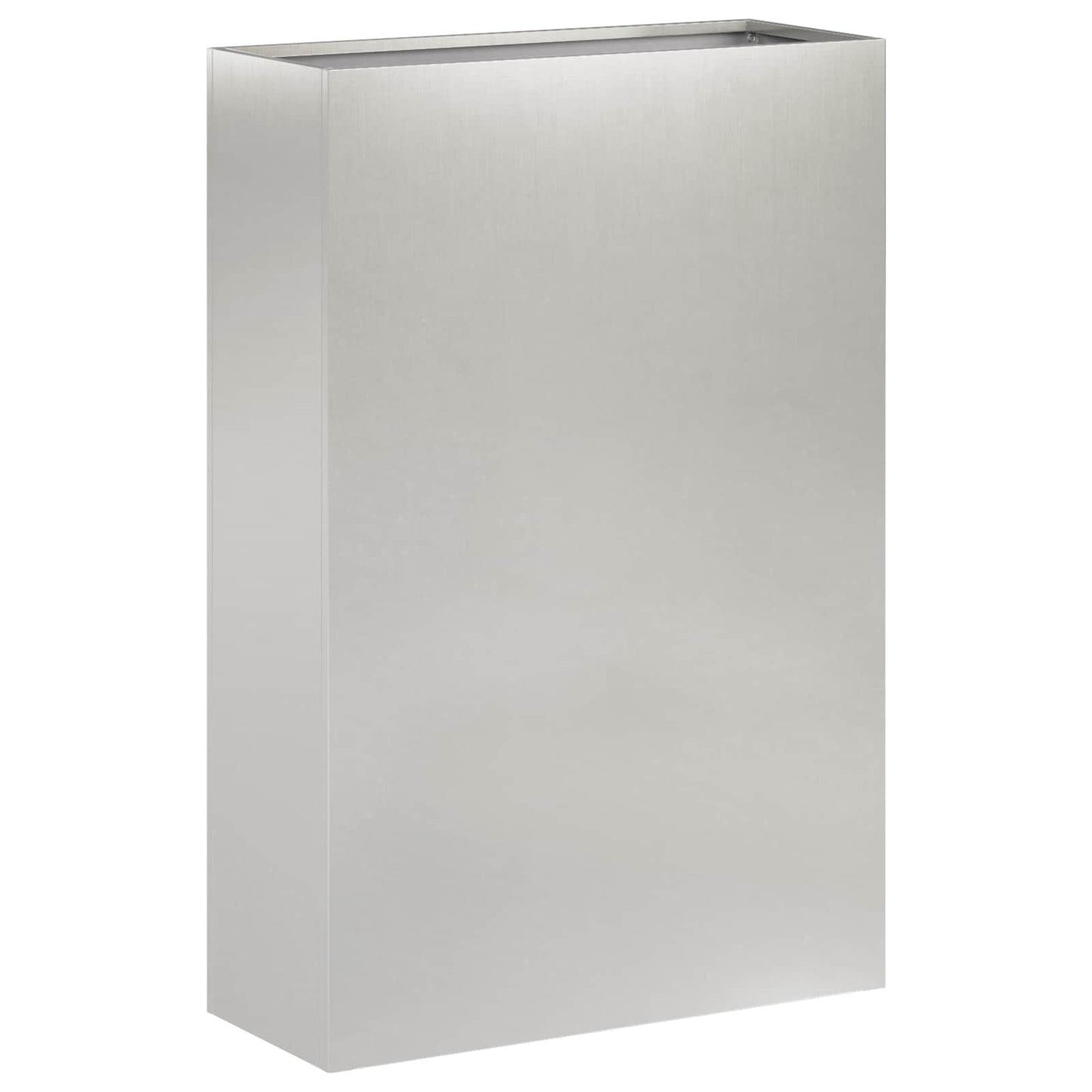 Kerti cserép 2 db Ezüst 40 x 20 x 75 cm Rozsdamentes Acél
