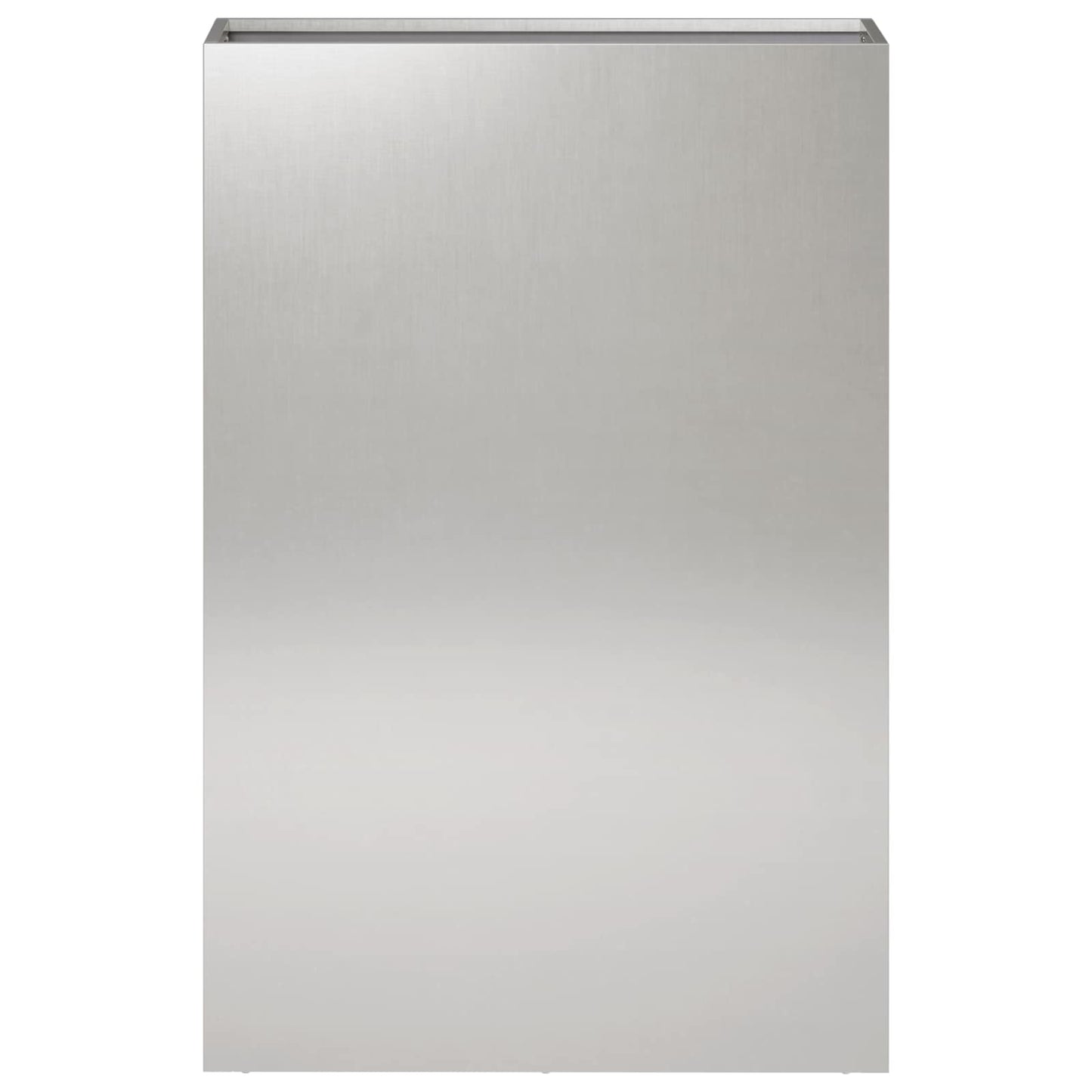 Kerti cserép 2 db Ezüst 40 x 20 x 75 cm Rozsdamentes Acél