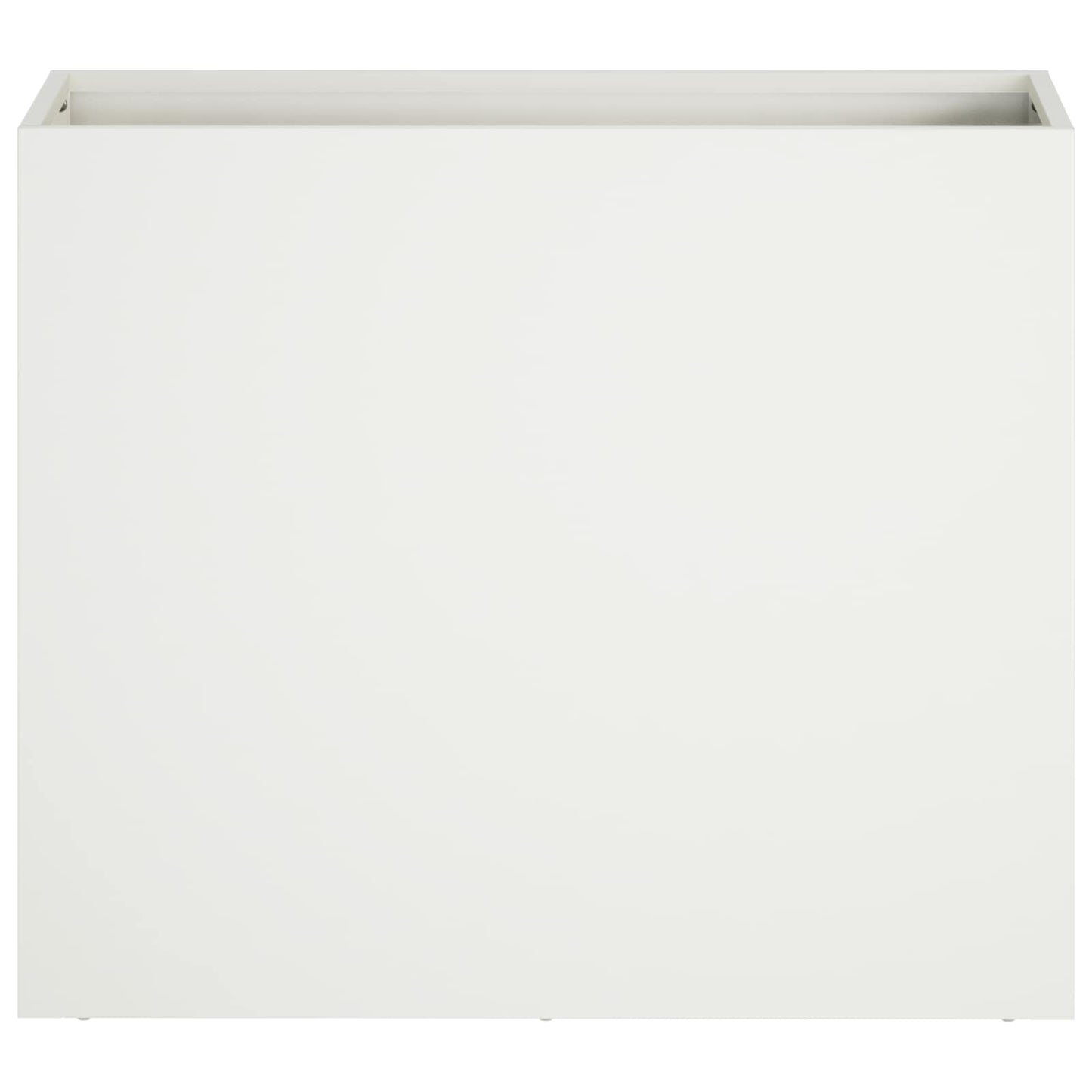 Kerti cserép 2 db Fehér 50 x 20 x 40 cm Hidegen hengerelt acél