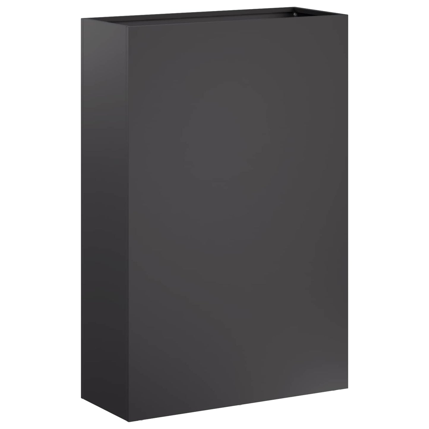 Kerti cserép 2 db Fekete 50 x 20 x 75 cm Hidegen hengerelt acél