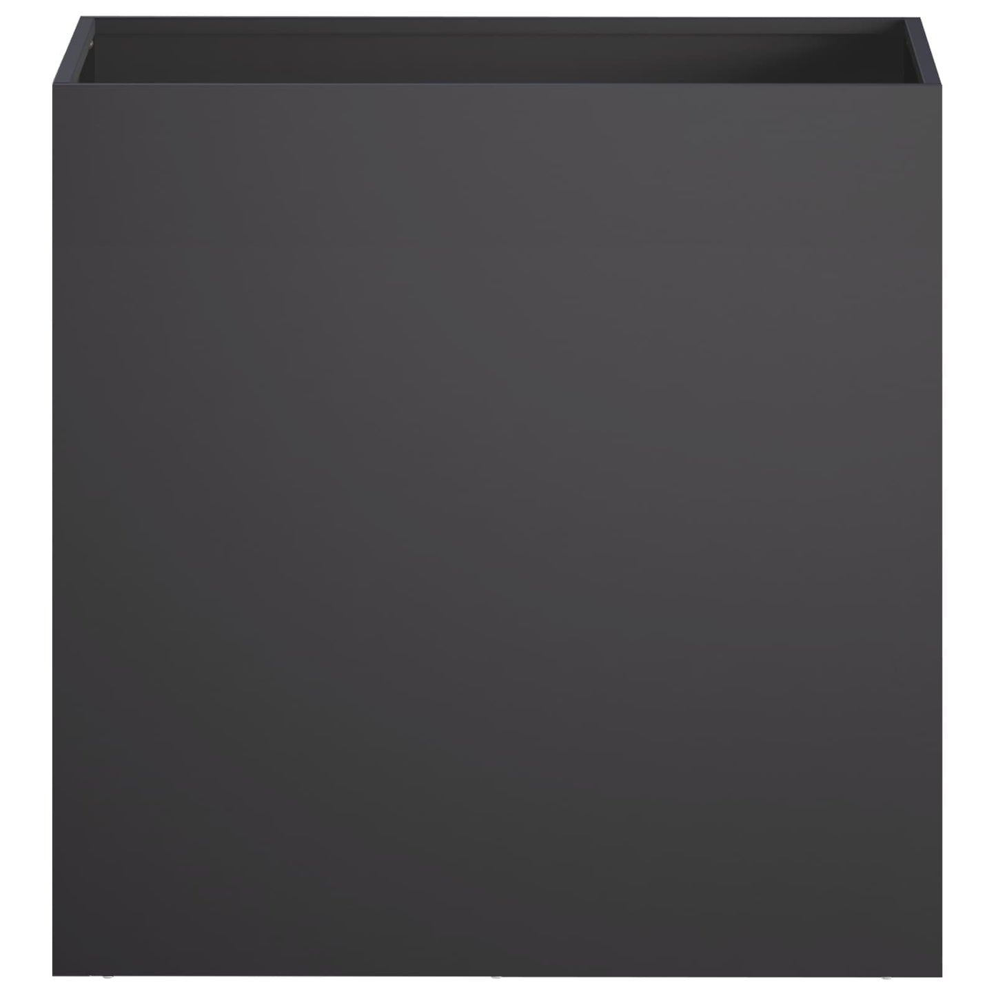 Kerti cserép 2 db Fekete 50 x 30 x 40 cm Hidegen hengerelt acél