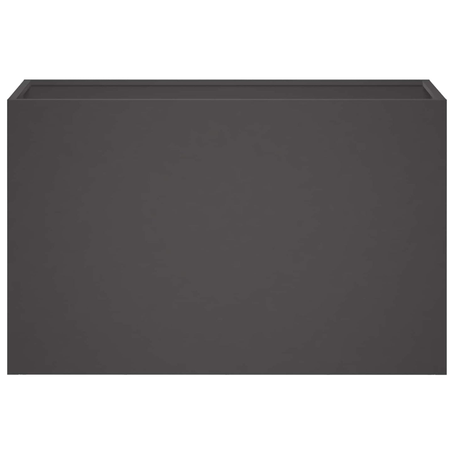 Kerti cserép 2 db Fekete 80 x 30 x 40 cm Hidegen hengerelt acél