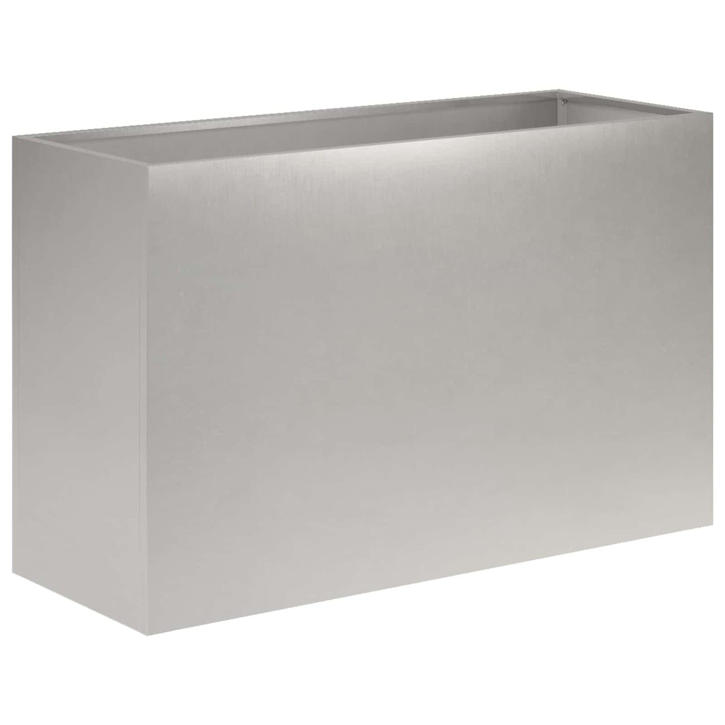 Kerti cserép 2 db Ezüst 80 x 30 x 40 cm Rozsdamentes Acél