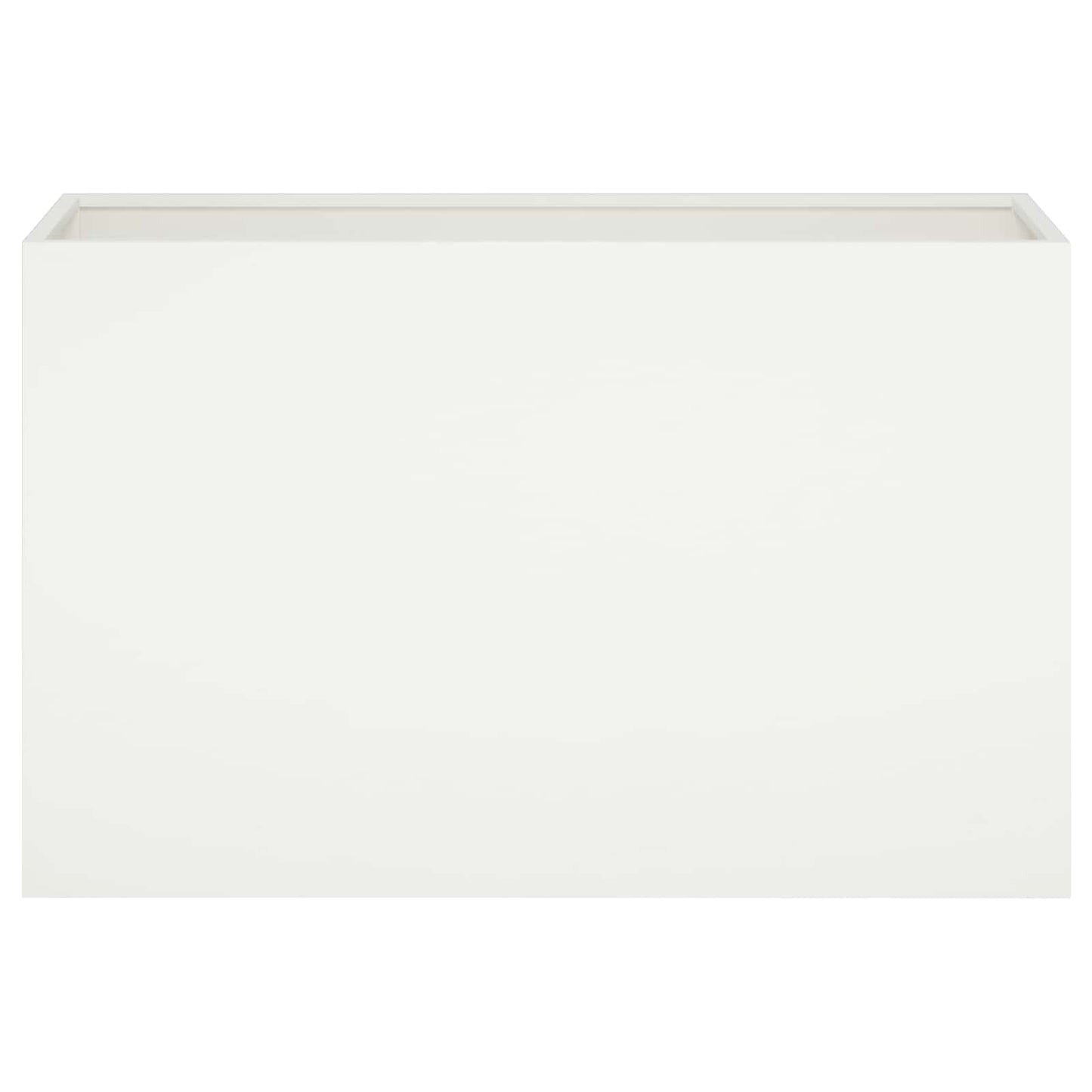 Kerti cserép 2 db Fehér 80 x 30 x 50 cm Hidegen hengerelt acél
