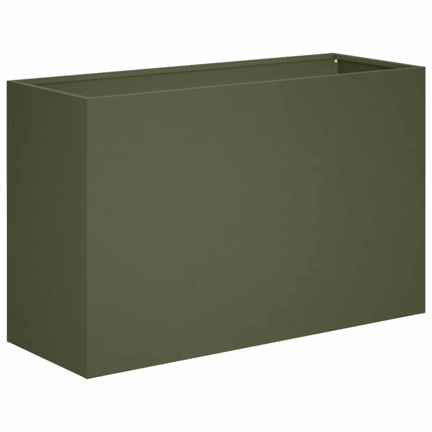 Kerti cserép Olajzöld 80 x 30 x 50 cm Hidegen hengerelt acél