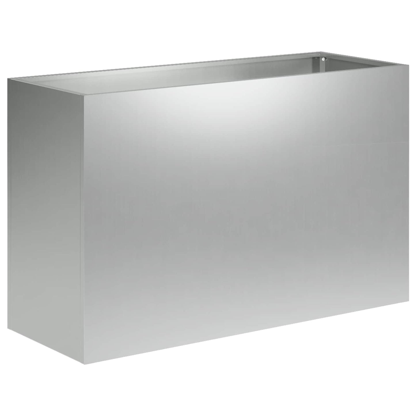 Kerti cserép 2 db Ezüst 80 x 30 x 50 cm Horganyzott Acél