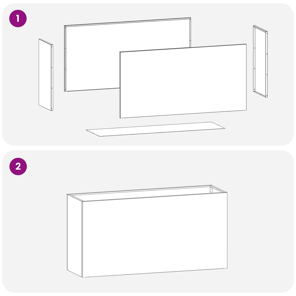 Kerti cserép 2 db Fekete 100 x 30 x 50 cm
