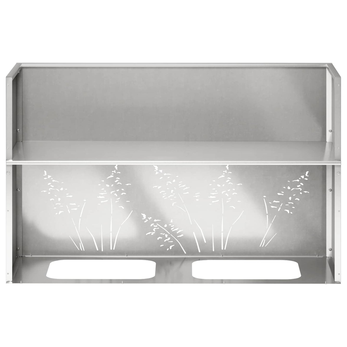 Kerti cserép Ezüst 80 x 30 x 49 cm Rozsdamentes Acél