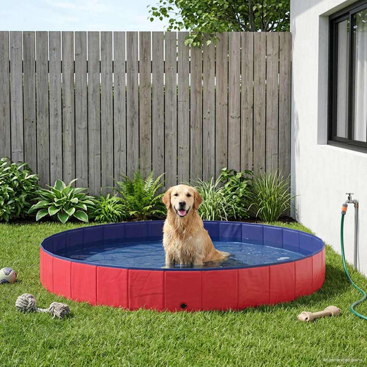Kutyás Medence Piros Ø300 x 38 cm Tömör PVC