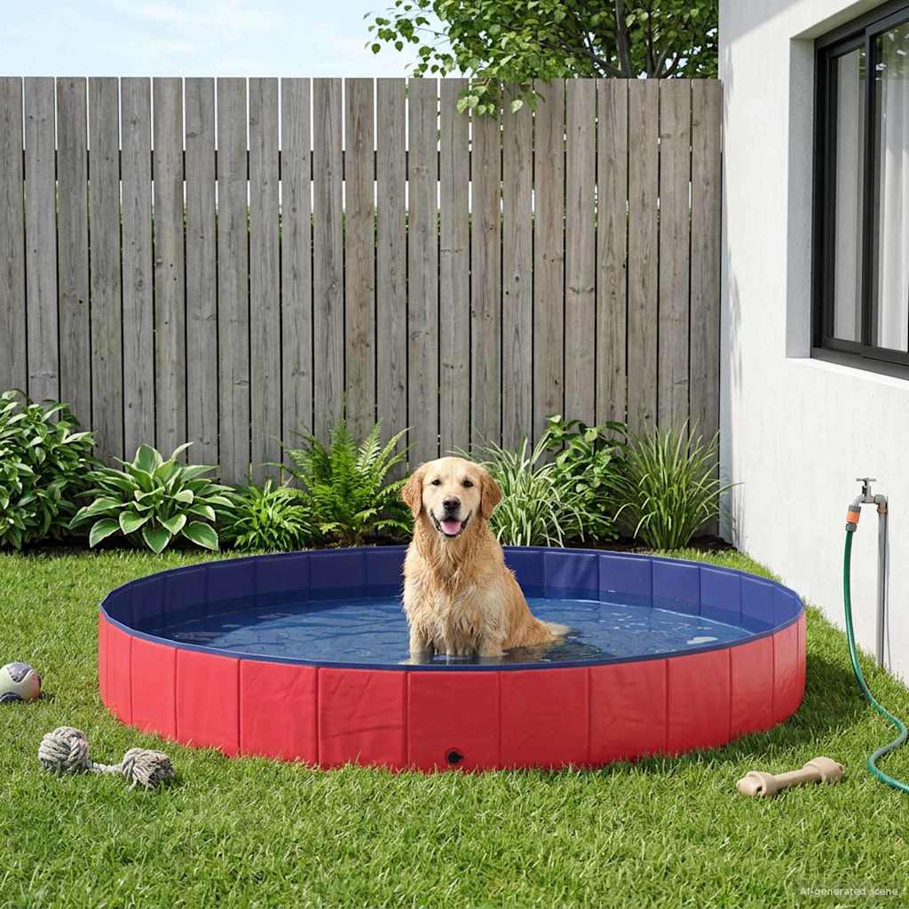 Kutyás Medence Piros Ø300 x 38 cm Tömör PVC
