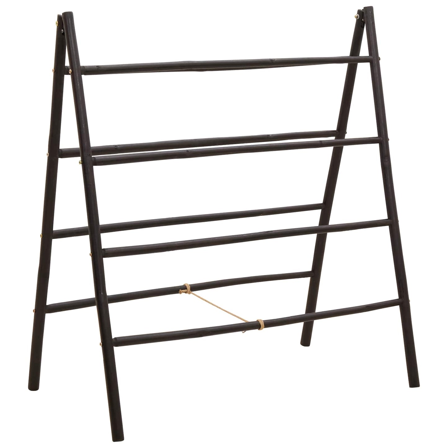 Kétoldalas takaró létra Fekete 90 x 50 x 100 cm Bambusz