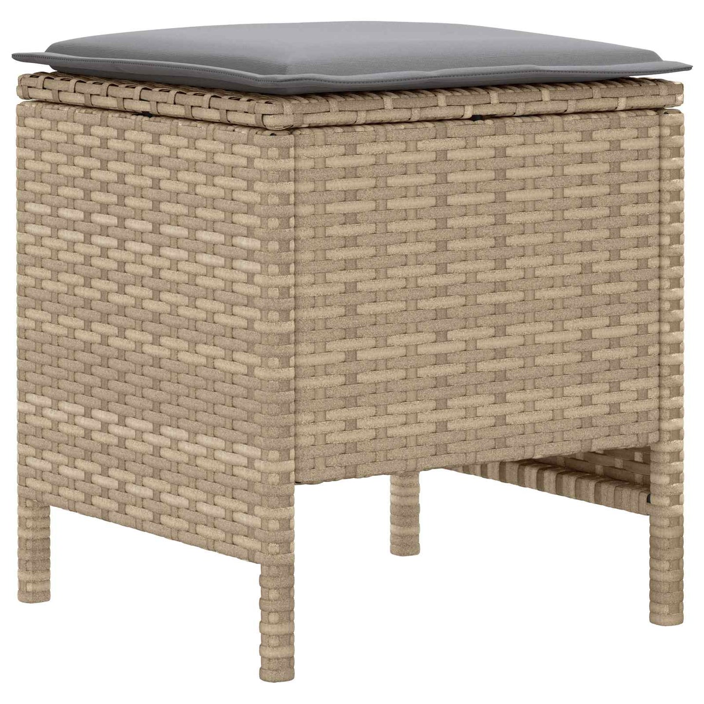 Bútor szettek 7 db Beige és Világosszürke PE Rattan