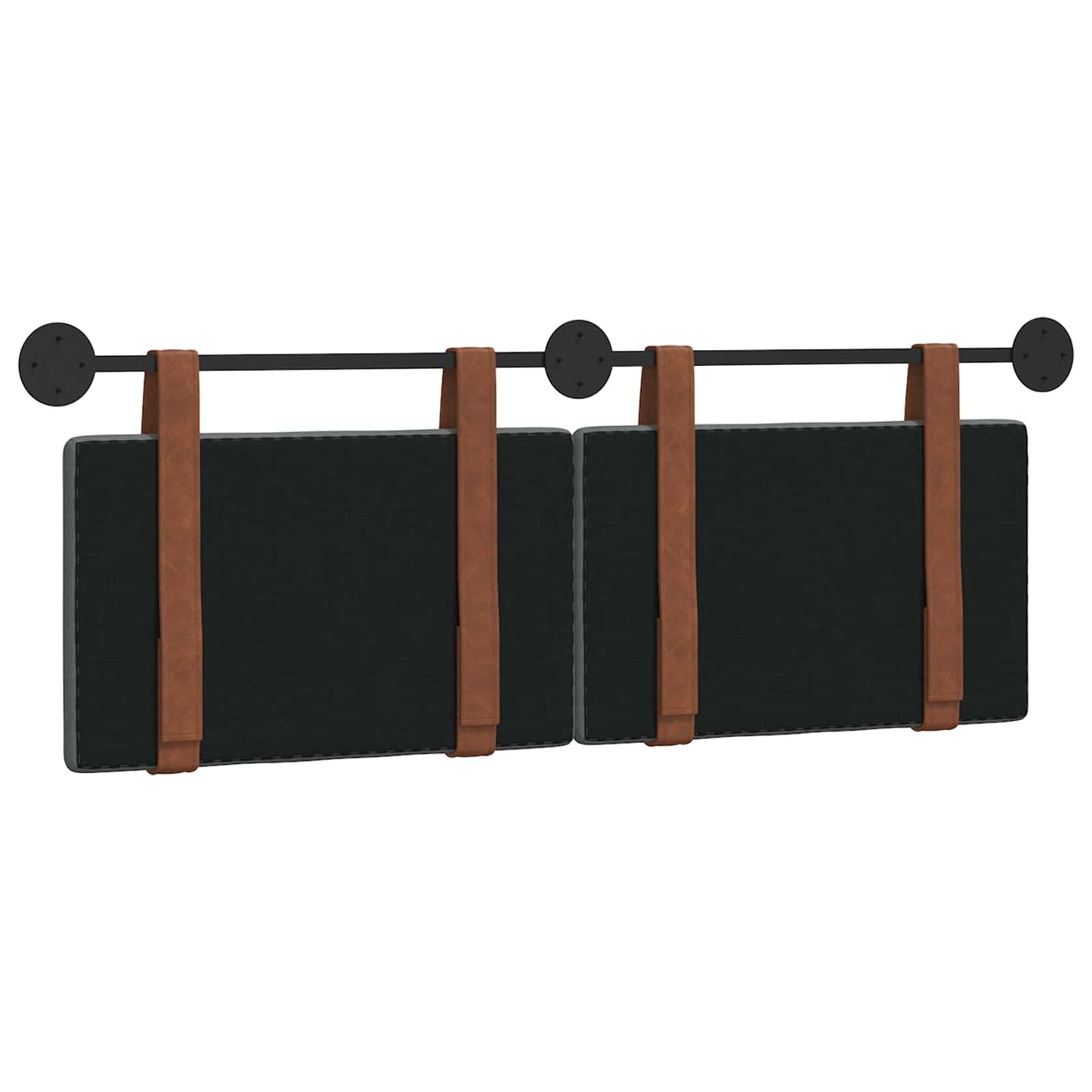 Fali Fejtámla Egyszínű Sötétszürke 130 x 55 x 5 cm Antik PU