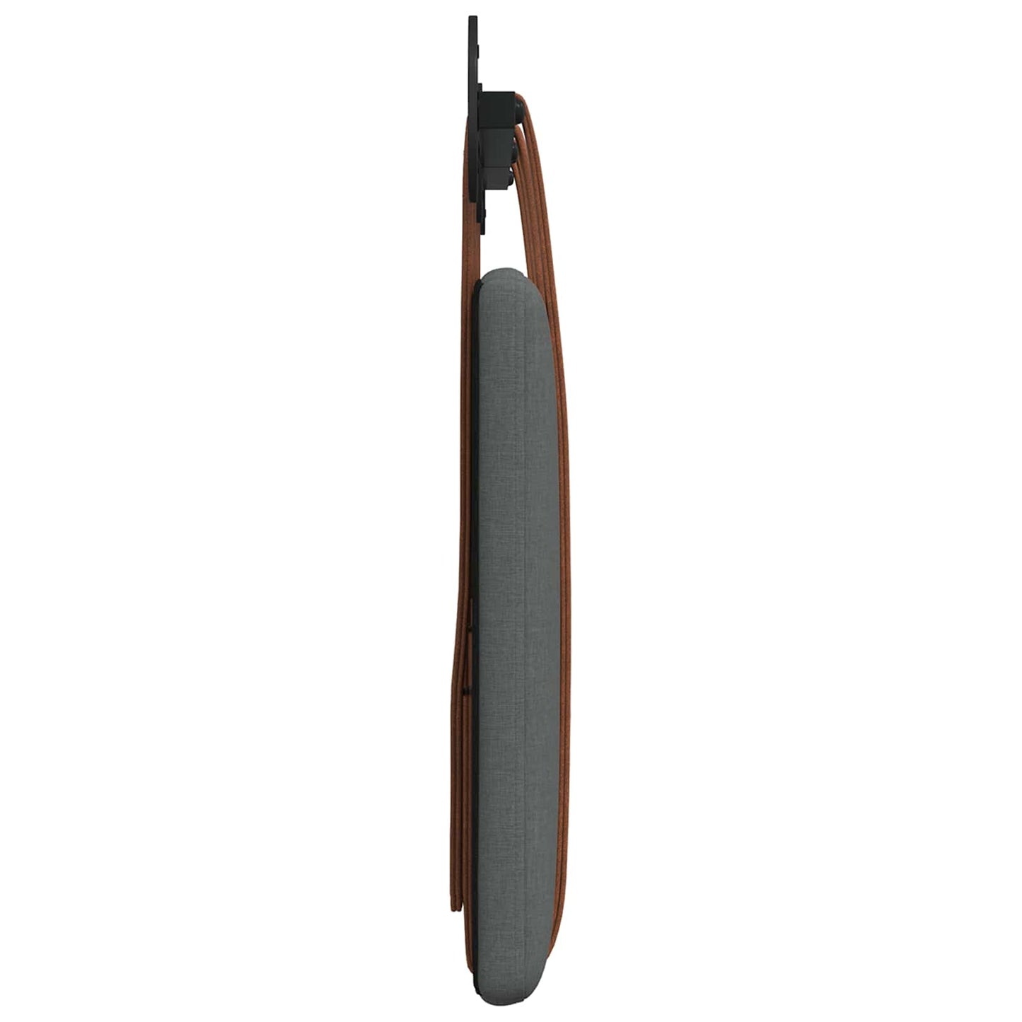 Fali Fejtámla Egyszínű Sötétszürke 130 x 55 x 5 cm Antik PU