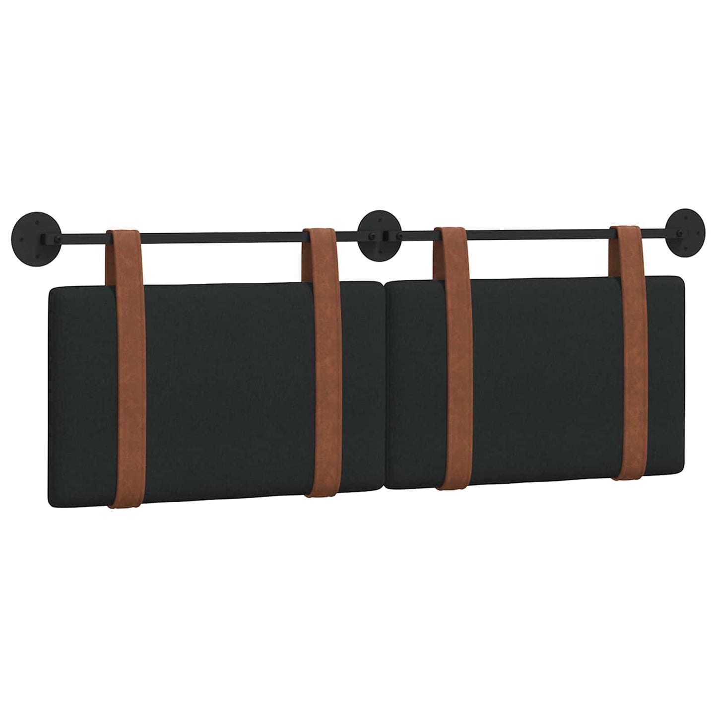 Fali Fejtámla Falra szerelhető Fekete 130 x 55 x 5 cm Antik PU
