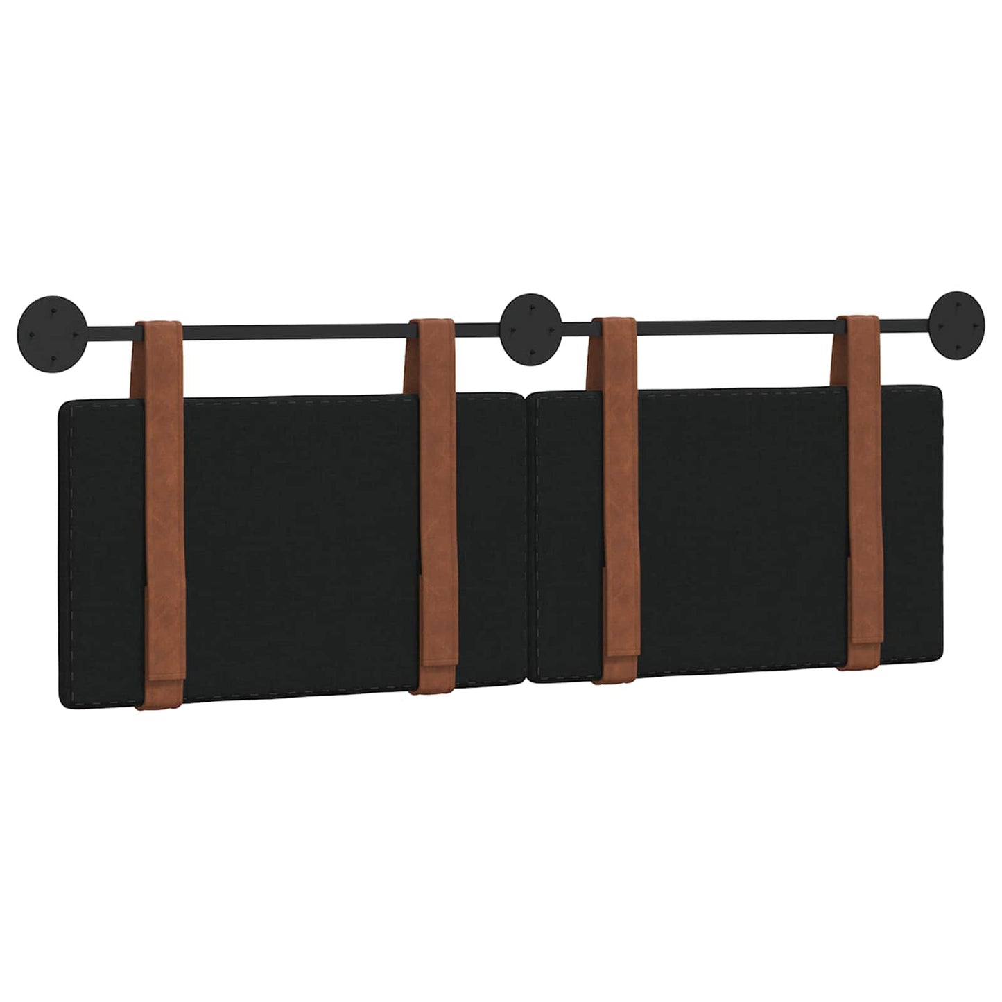 Fali Fejtámla Falra szerelhető Fekete 130 x 55 x 5 cm Antik PU