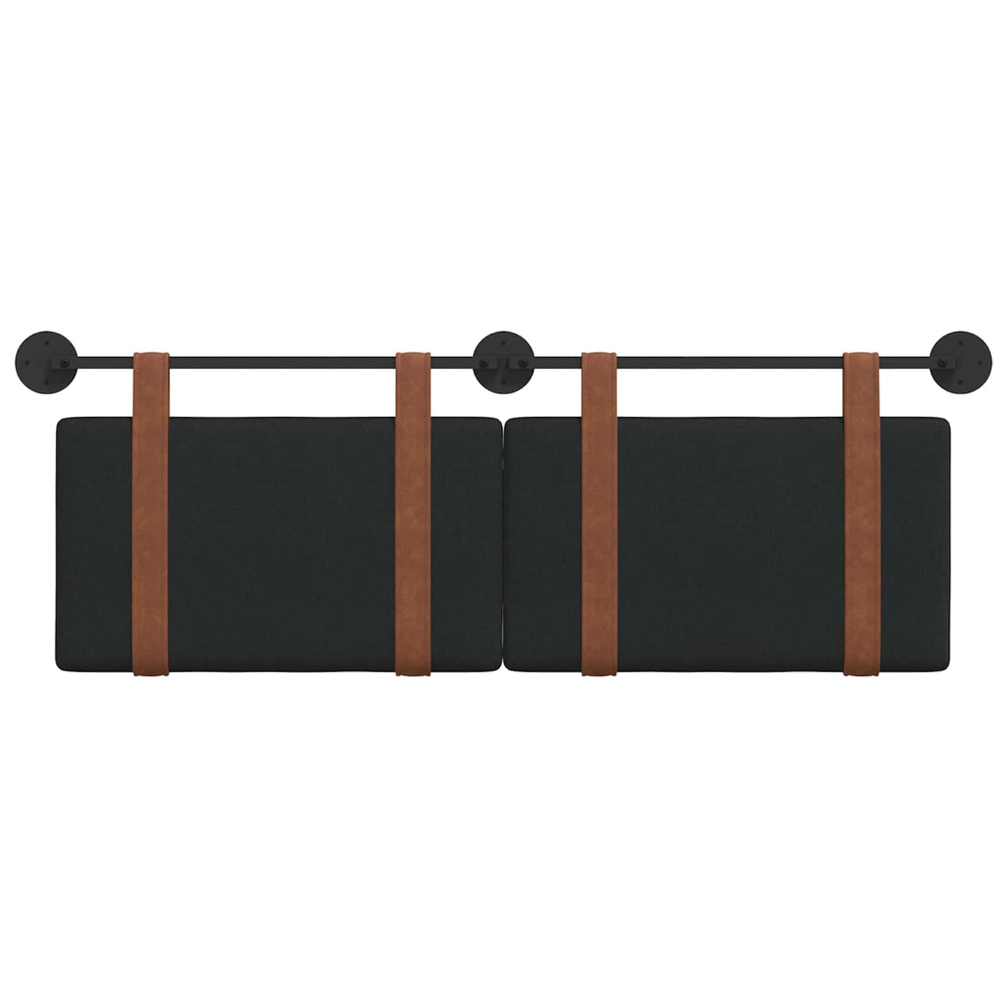 Fali Fejtámla Falra szerelhető Fekete 130 x 55 x 5 cm Antik PU