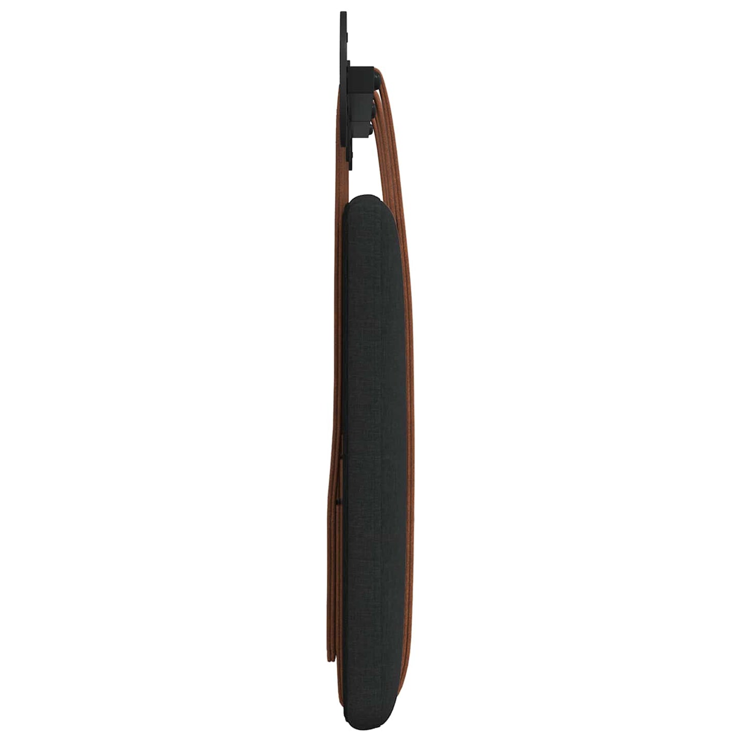 Fali Fejtámla Falra szerelhető Fekete 130 x 55 x 5 cm Antik PU