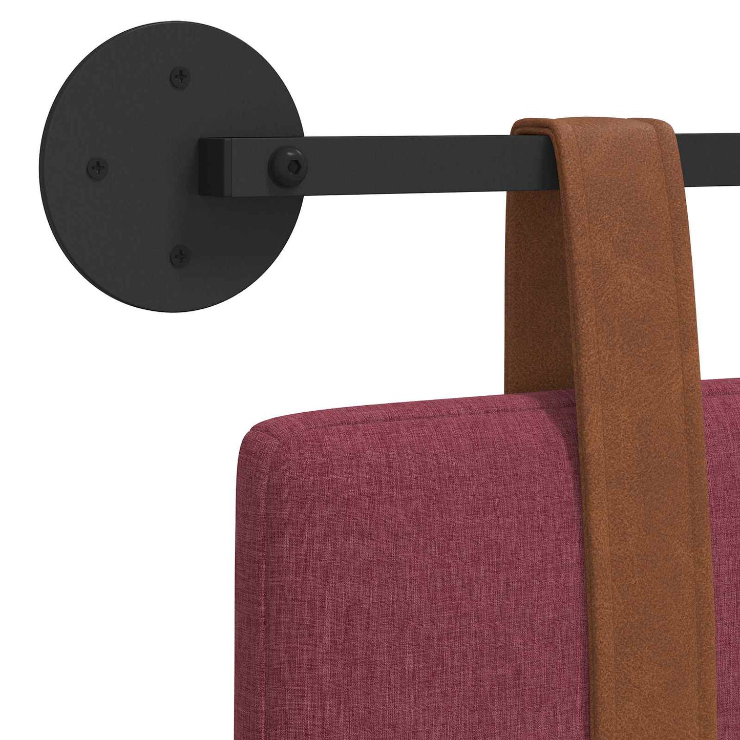 Fali Fejtámla Falra szerelhető Bordó 130 x 55 x 5 cm Antik PU