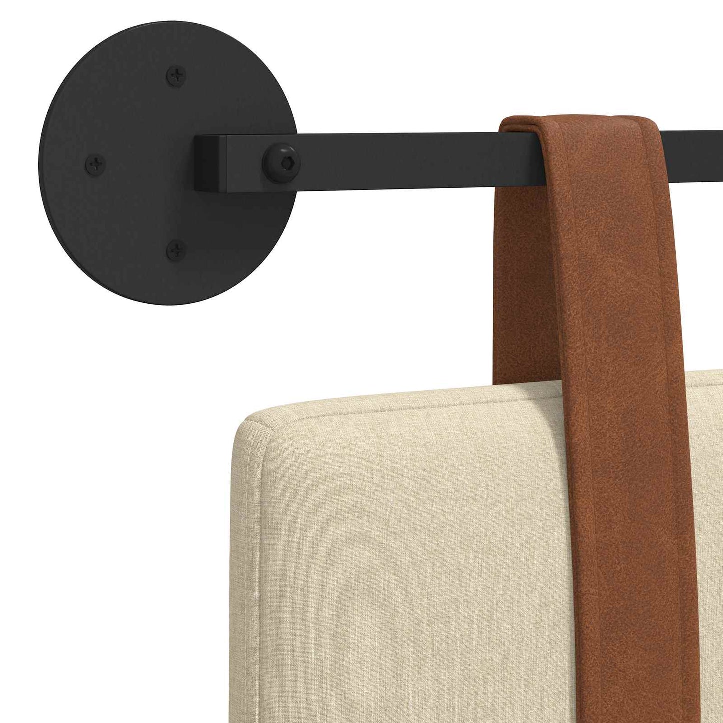 Fali Fejtámla Falra szerelhető Krém 130 x 55 x 5 cm Antik PU