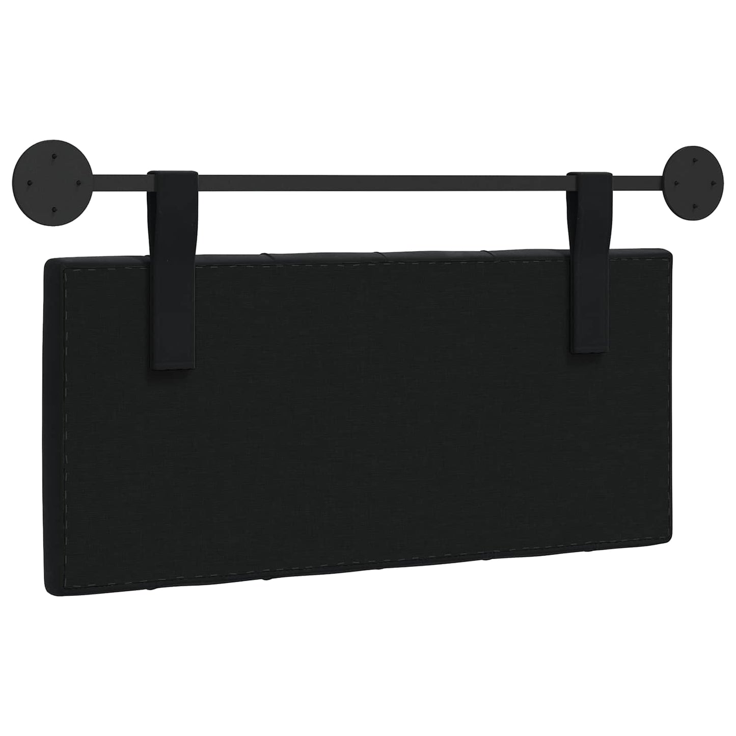 Függesztett ágyfej LED fényekkel Fekete Bársony