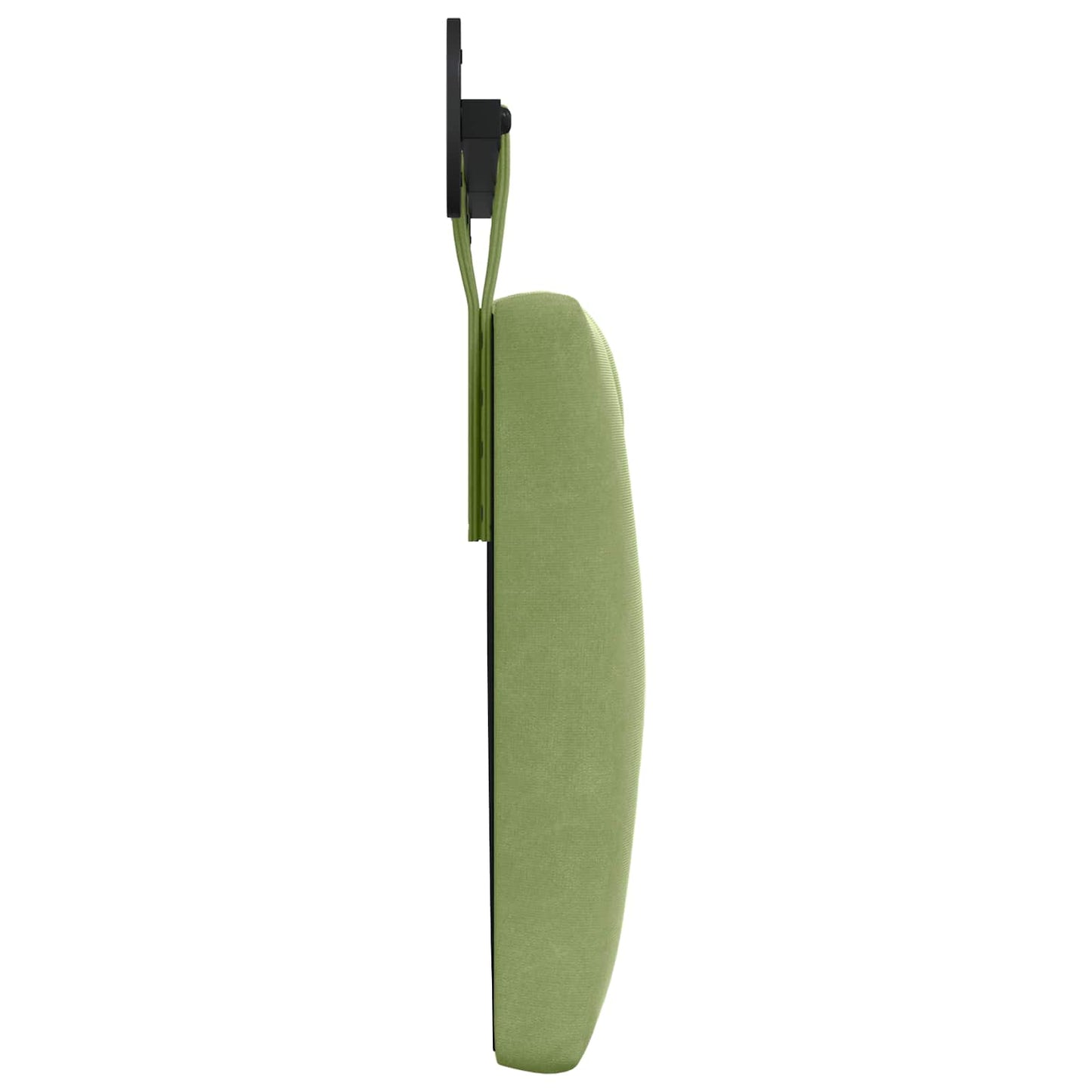 Függesztett ágyfej LED fényekkel Világos zöld Bársony
