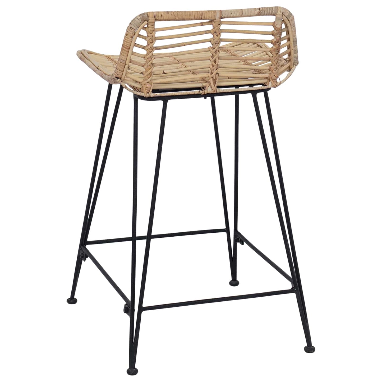 Bárszék 2 pcs Természetes 44 x 45 x 76 cm Rattan és acél