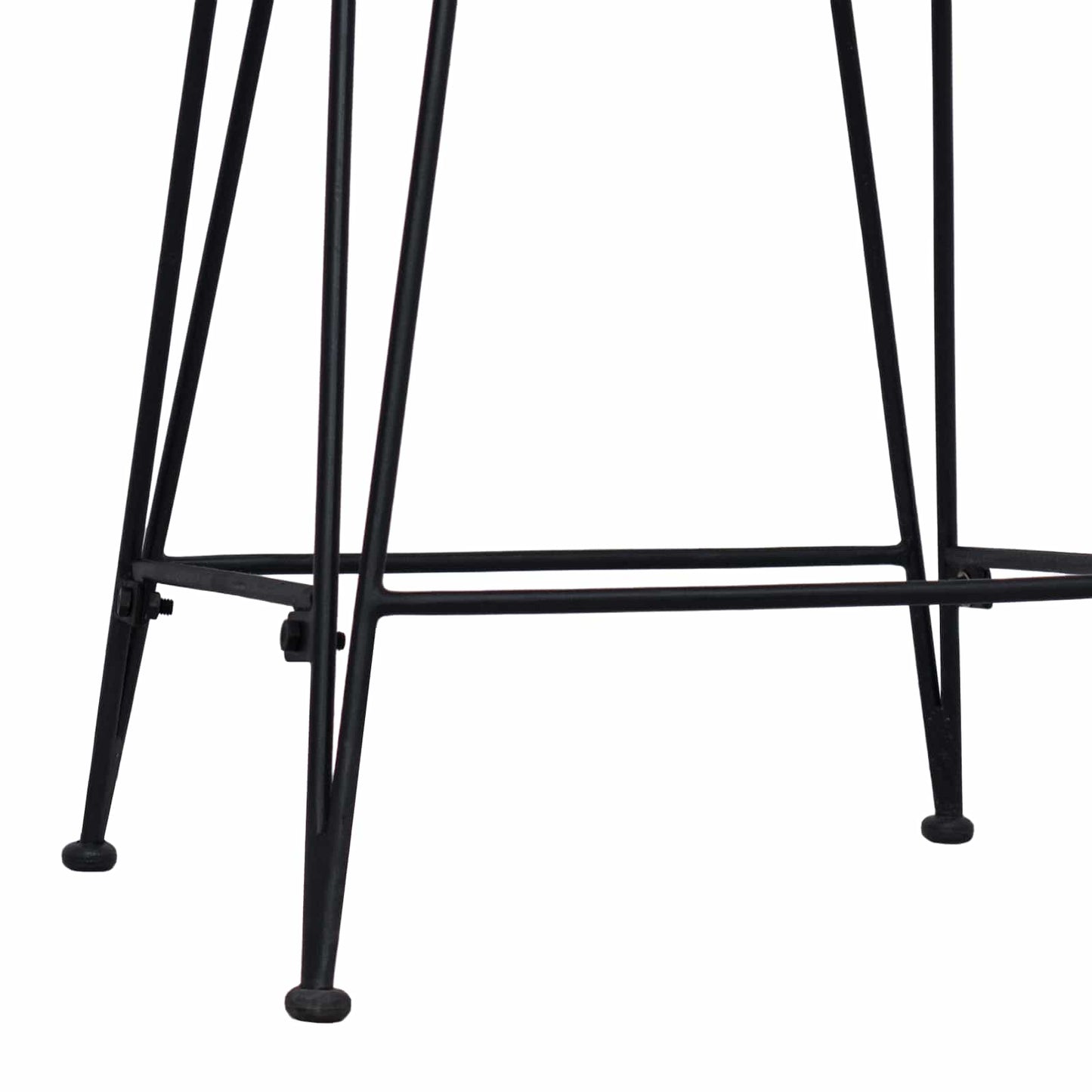 Bárszék 2 pcs Fekete 44 x 46 x 91 cm Rattan és acél