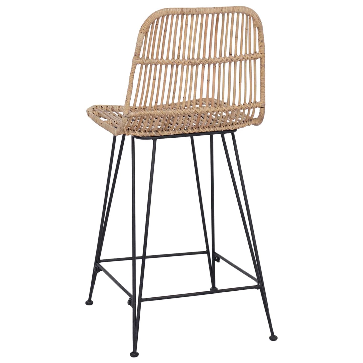 Bárszék 2 pcs Természetes 44 x 54 x 96 cm Rattan és acél