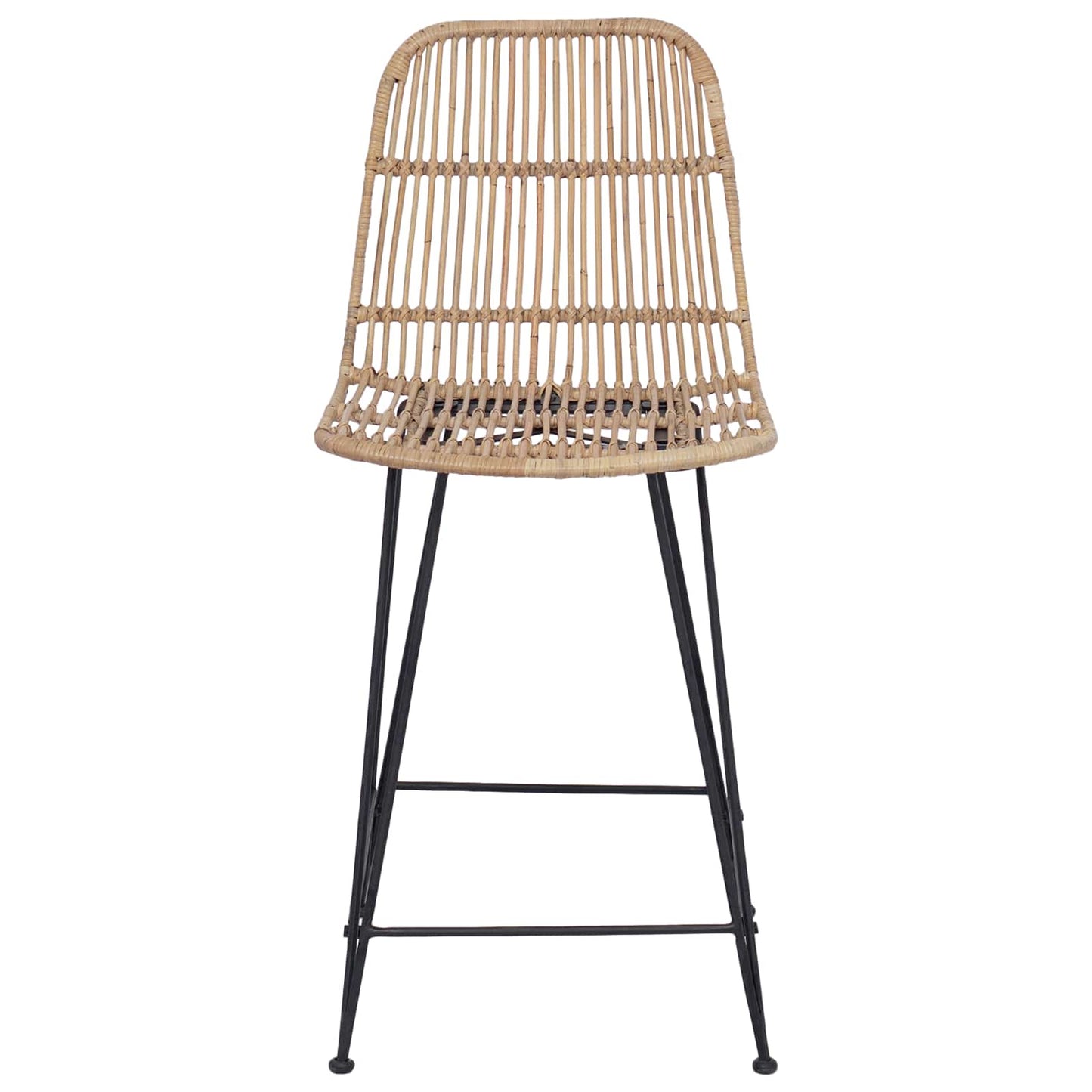 Bárszék 2 pcs Természetes 44 x 54 x 96 cm Rattan és acél