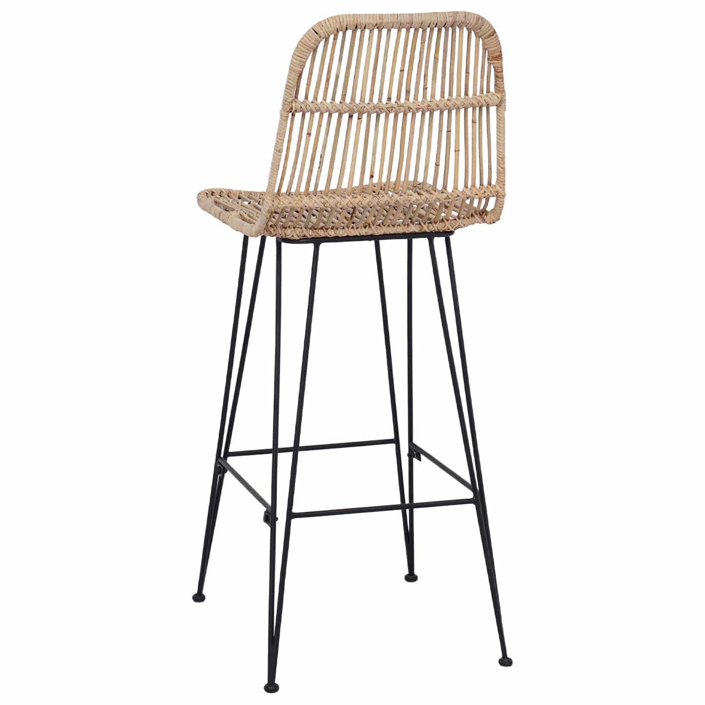 Bárszék 2 pcs Természetes 44 x 55 x 109 cm Rattan és acél