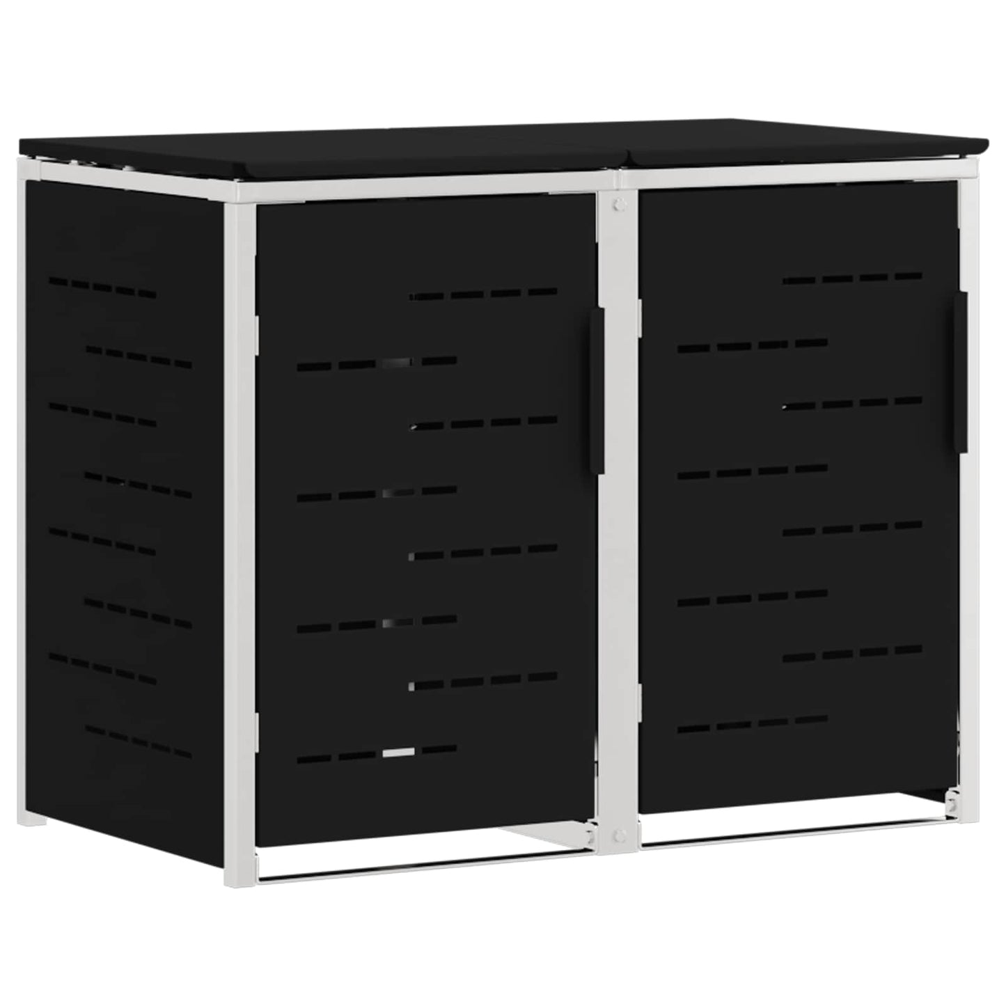 Kerekes Hulladékgyűjtő Tárolás for 2 Bins 240L Fekete